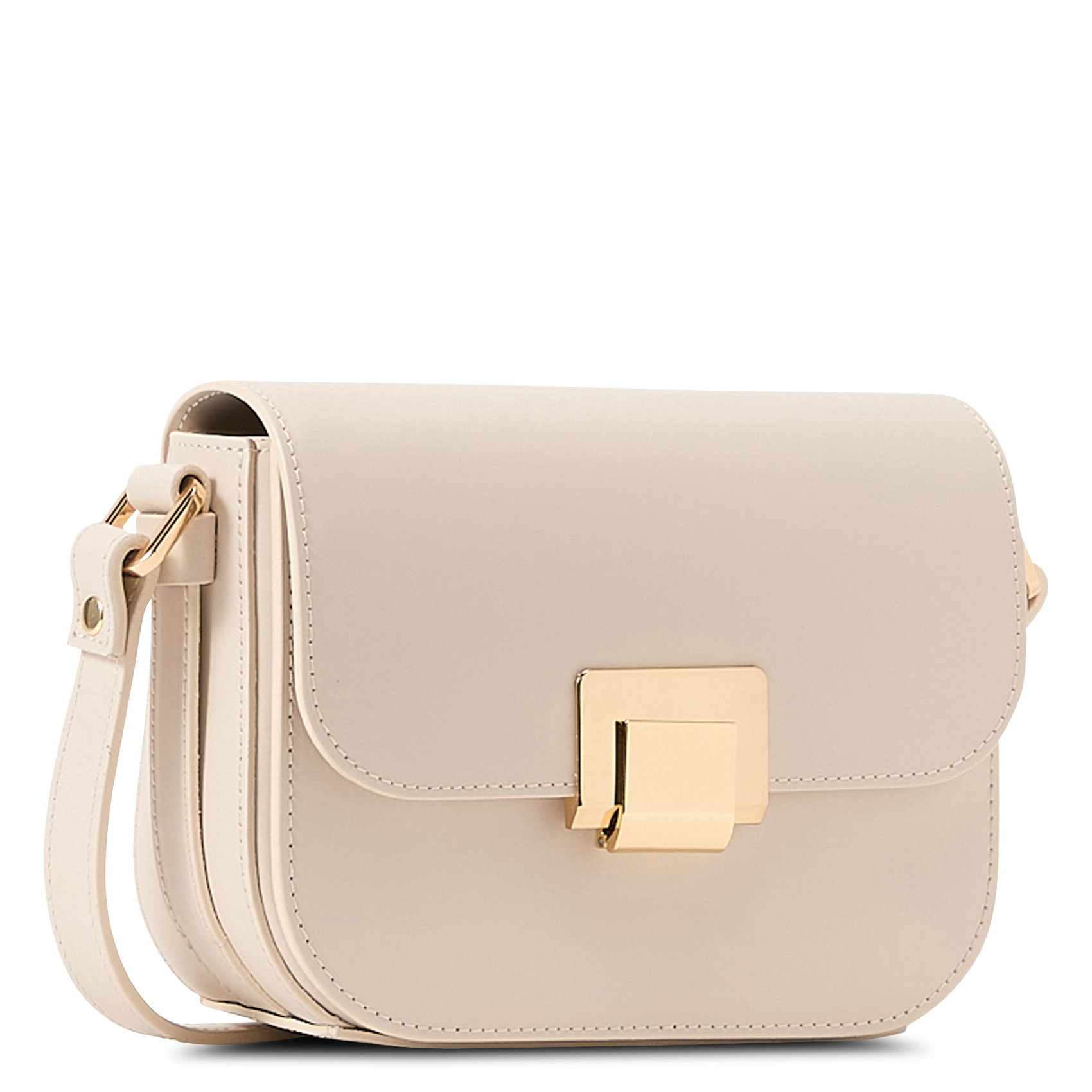 Leren schoudertas | Beige SAISON 1865 Dames