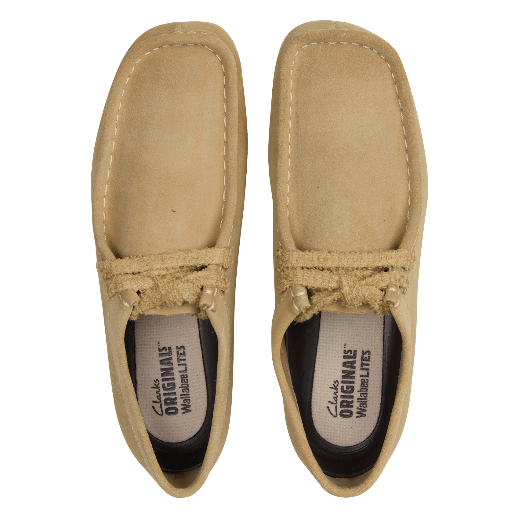 Quadratische Leder-Mokassins CLARKS Beige