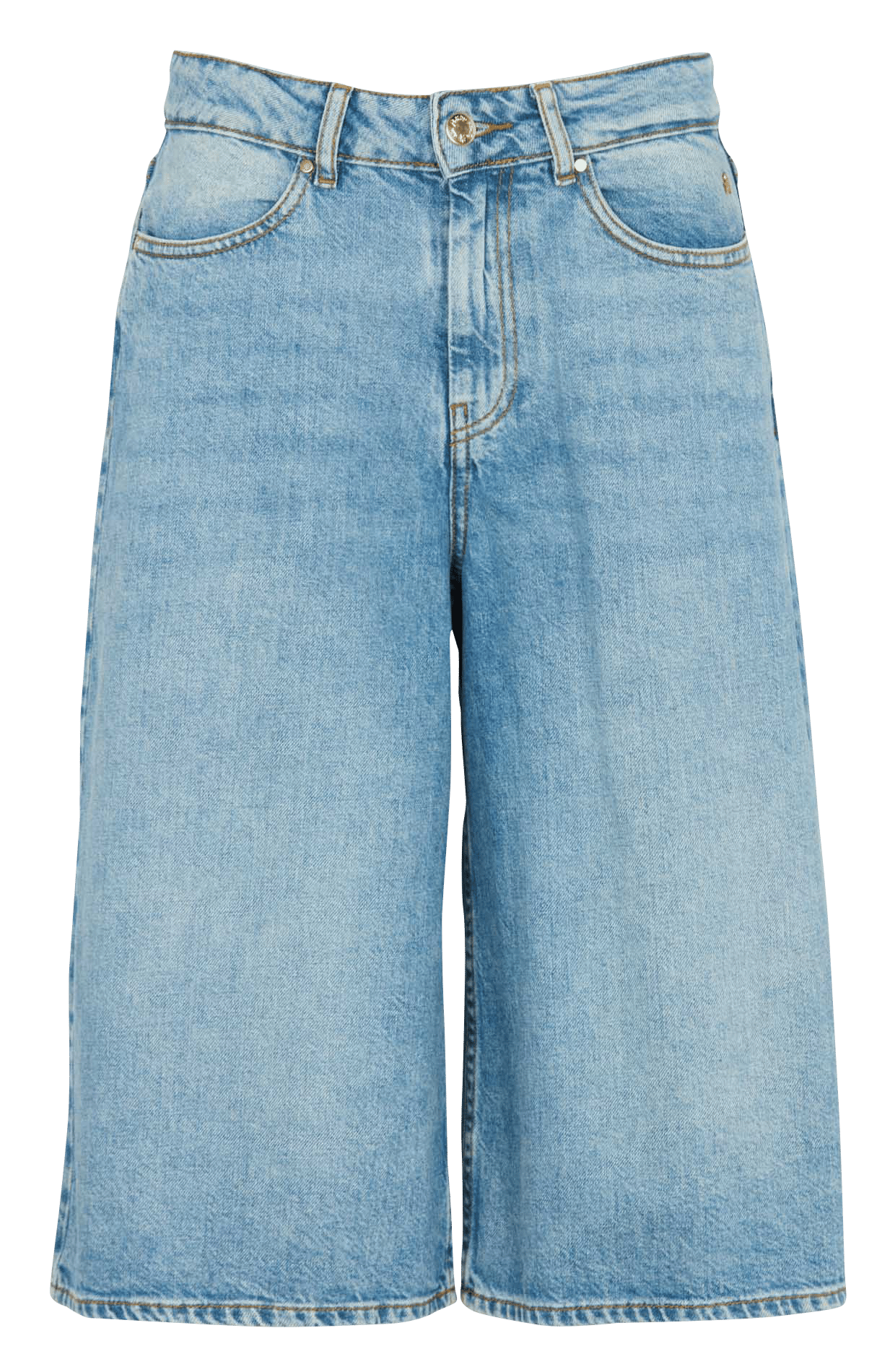 Cotton denim Bermuda shorts DES PETITS HAUTS Blue