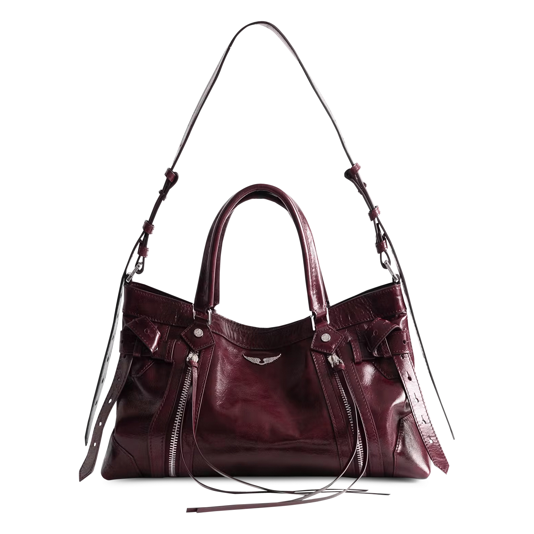 Sac bandoulière en cuir ZADIG&VOLTAIRE Violet