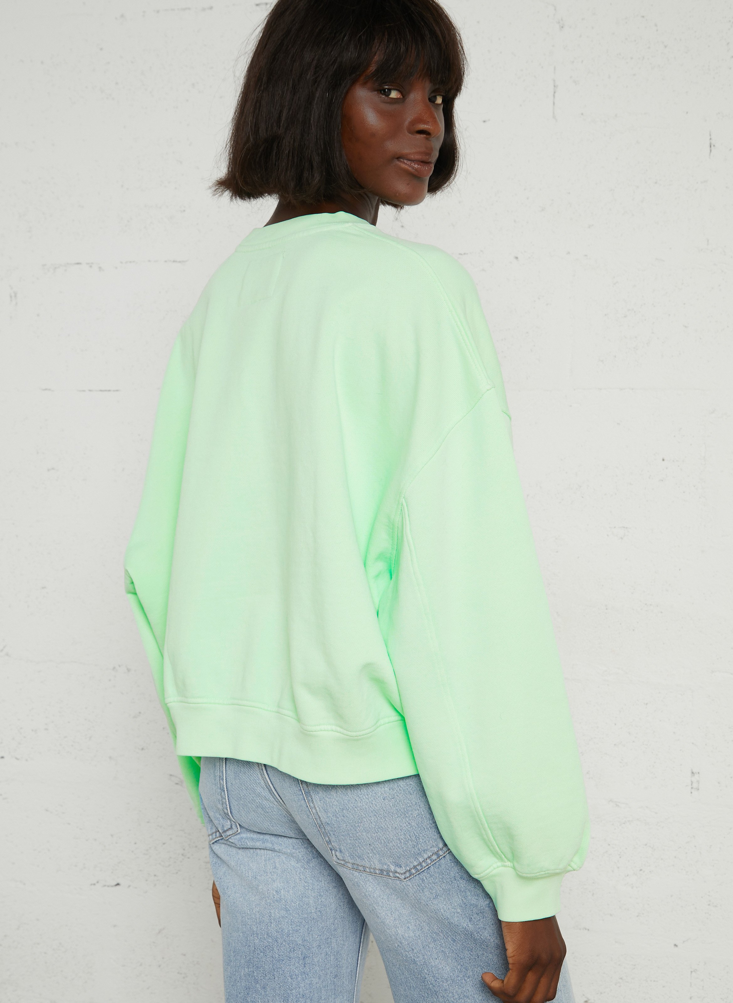 Katoenen sweater met ronde hals BELLEROSE Groen