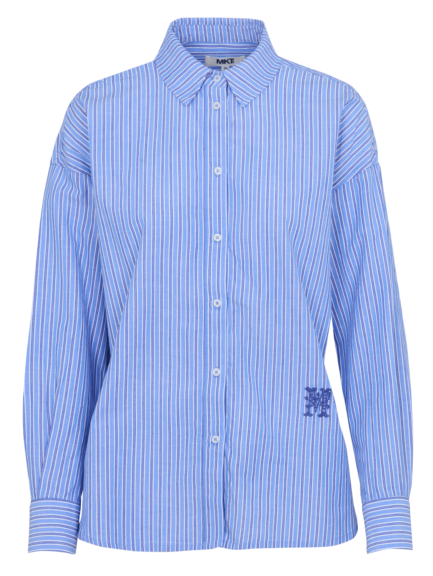 Chemise ample à rayures en coton MKT Bleu