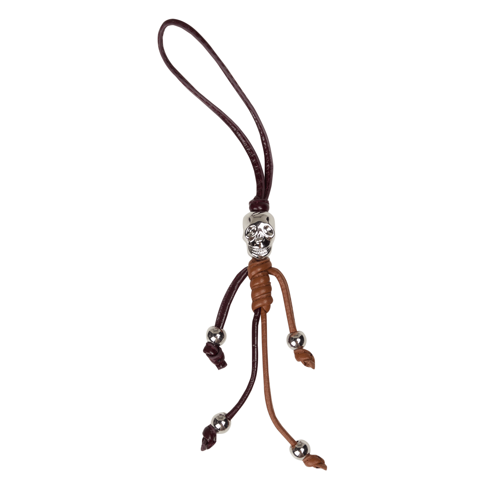 Porte-clés squelette en cuir ZADIG&VOLTAIRE Violet