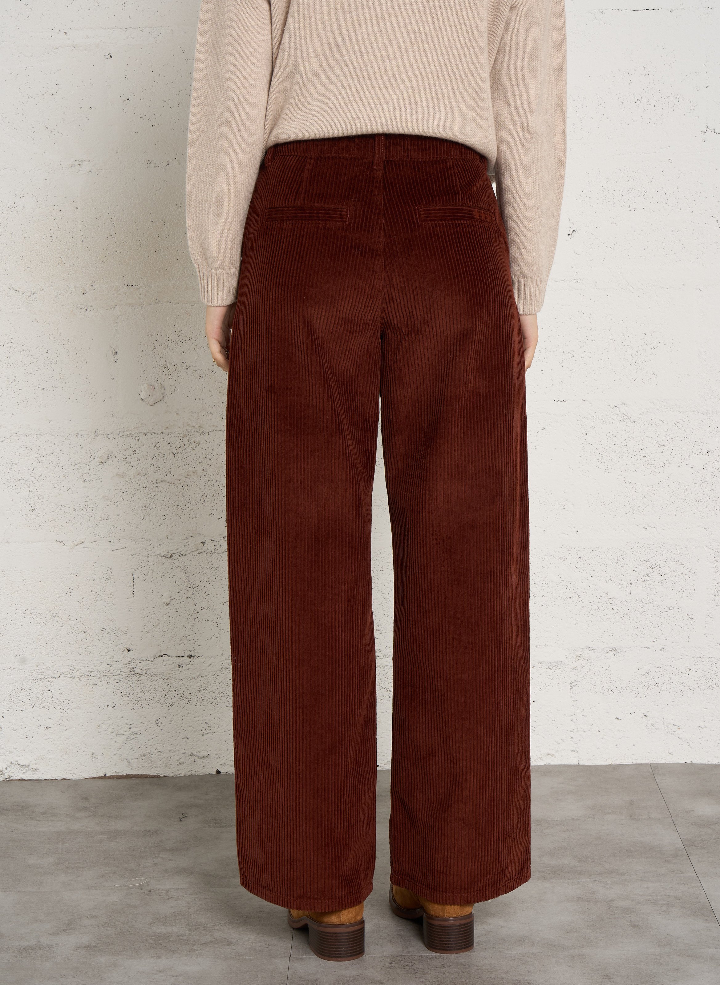 Weites Cordhose aus Baumwolle SUD EXPRESS Braun