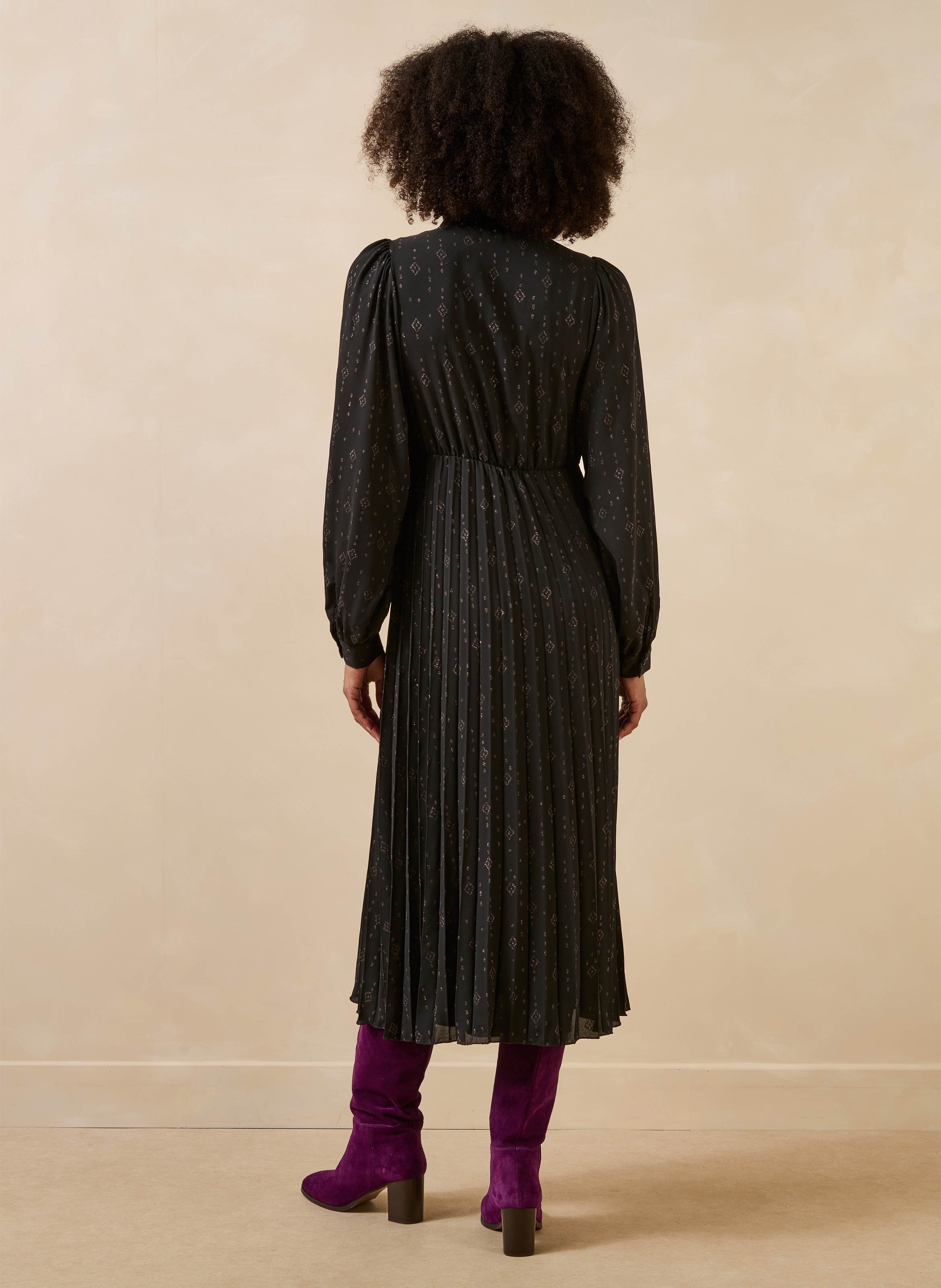 Robe longue à imripimé LA FEE MARABOUTEE Noir