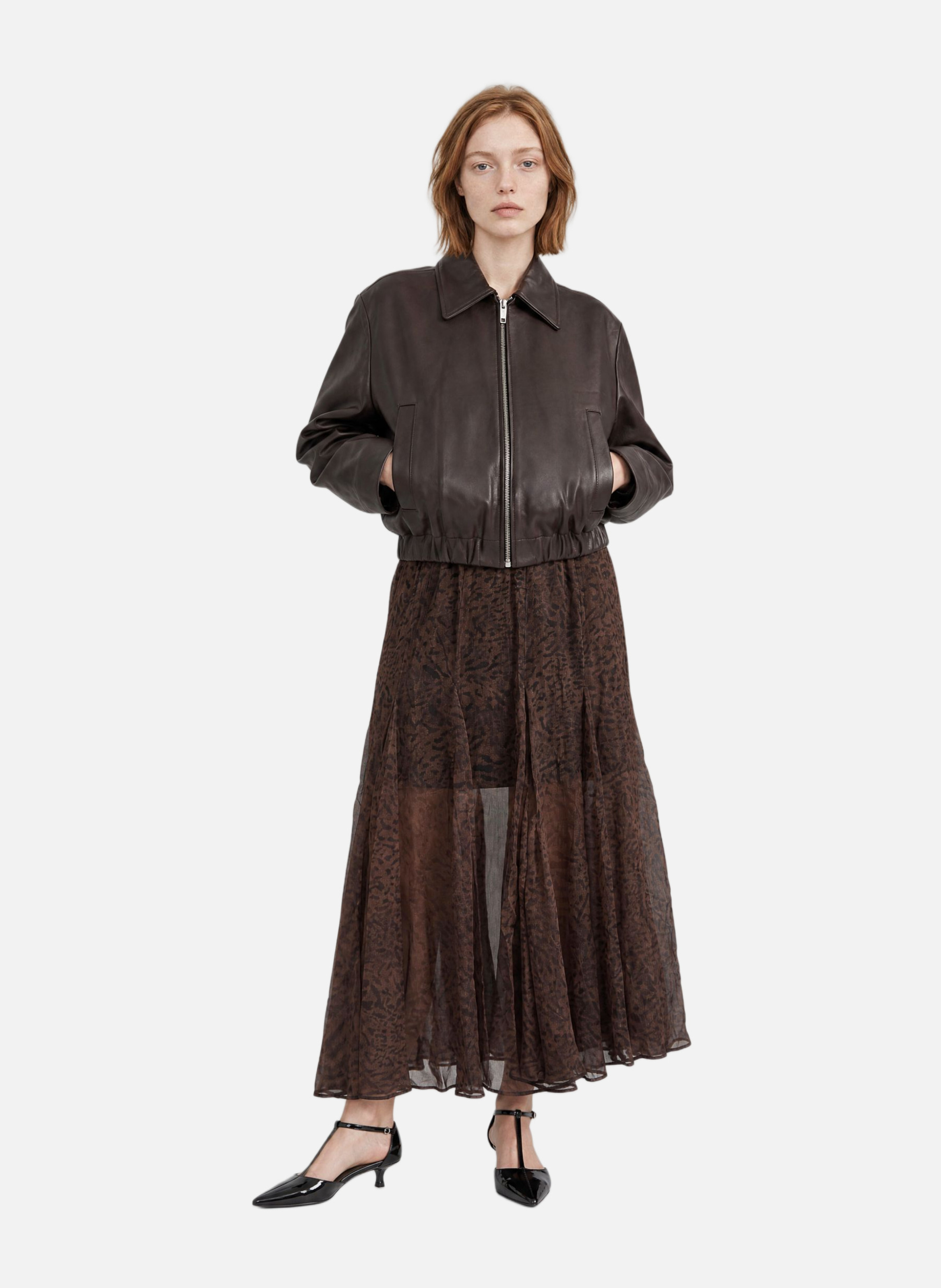 Long leopard print skirt THE KOOPLES Multicolored