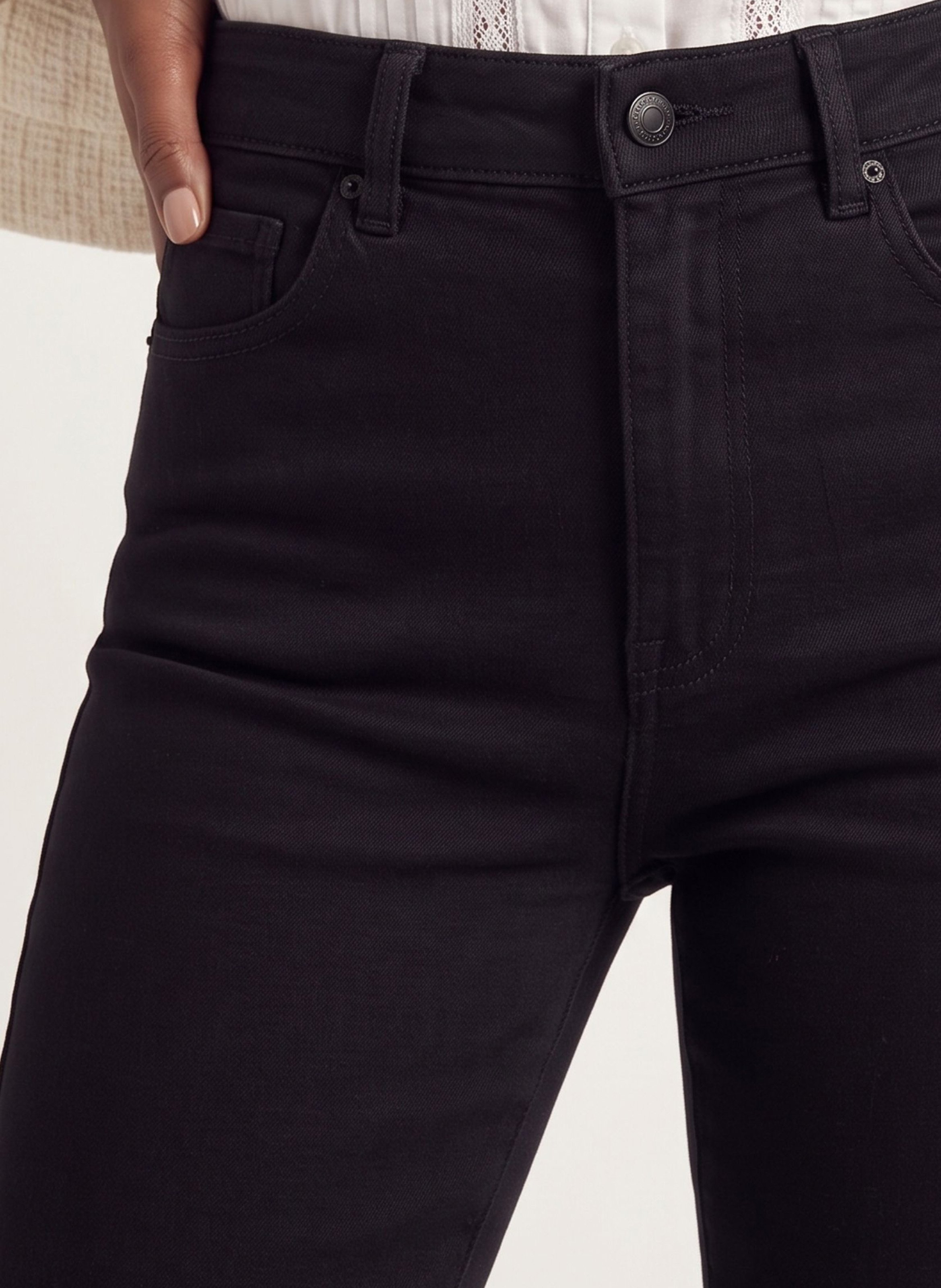 Slim-fit jeans van katoenmix KOOKAI Zwart