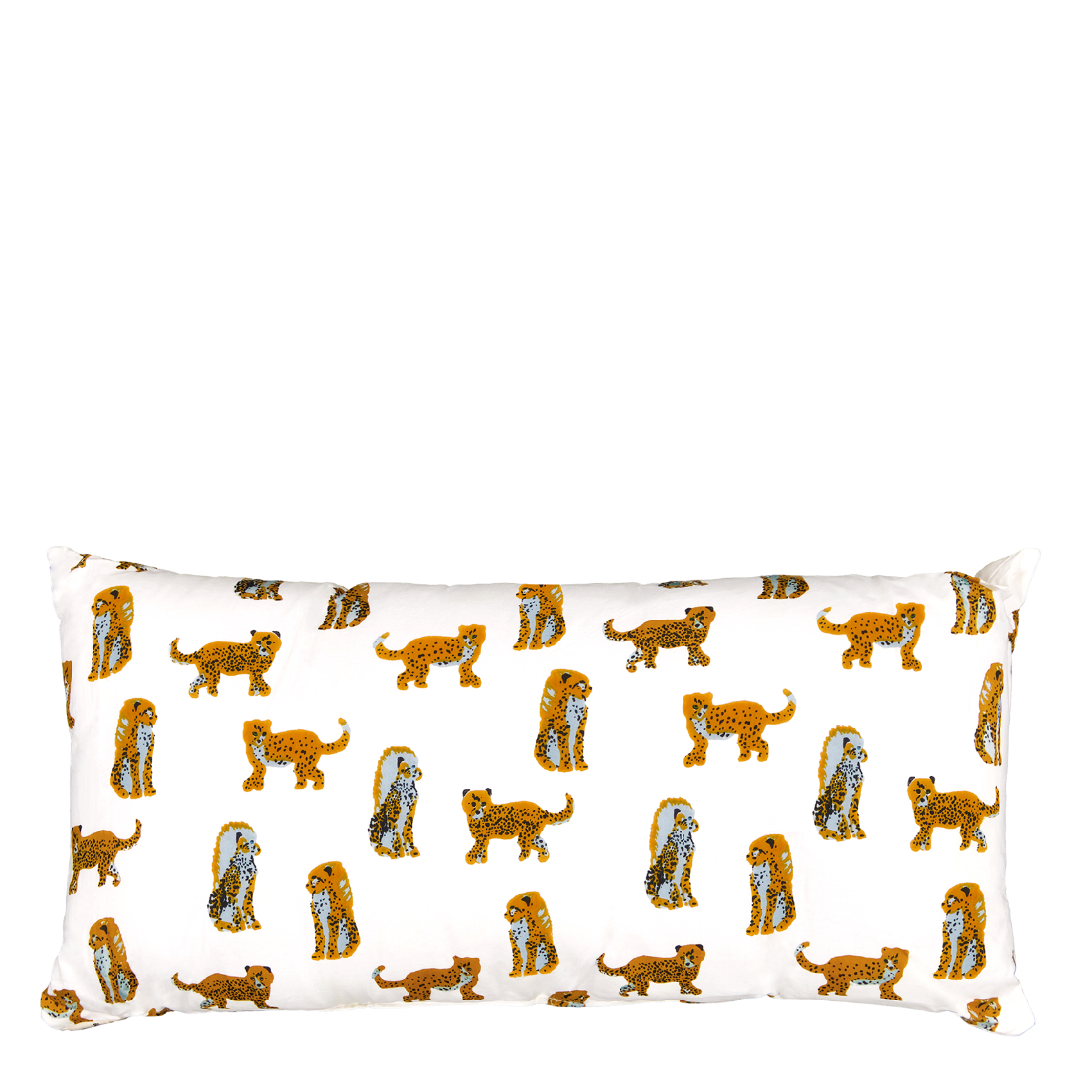 Coussin imprimé en coton LUCAS DU TERTRE White