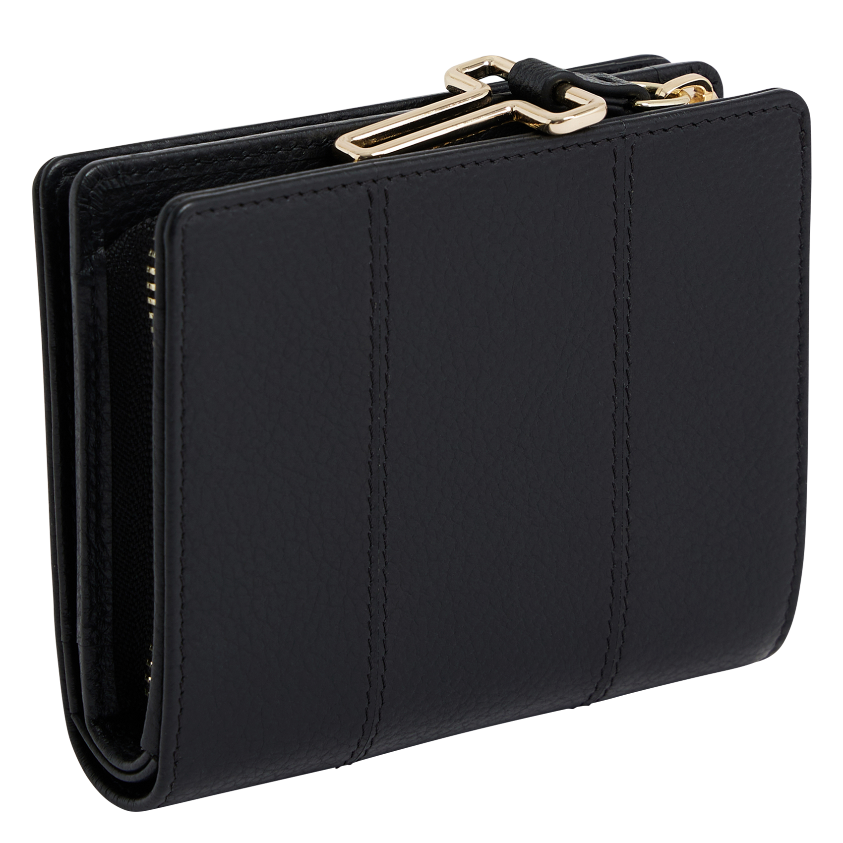 Portefeuille en cuir de vachette grainé LE TANNEUR Noir