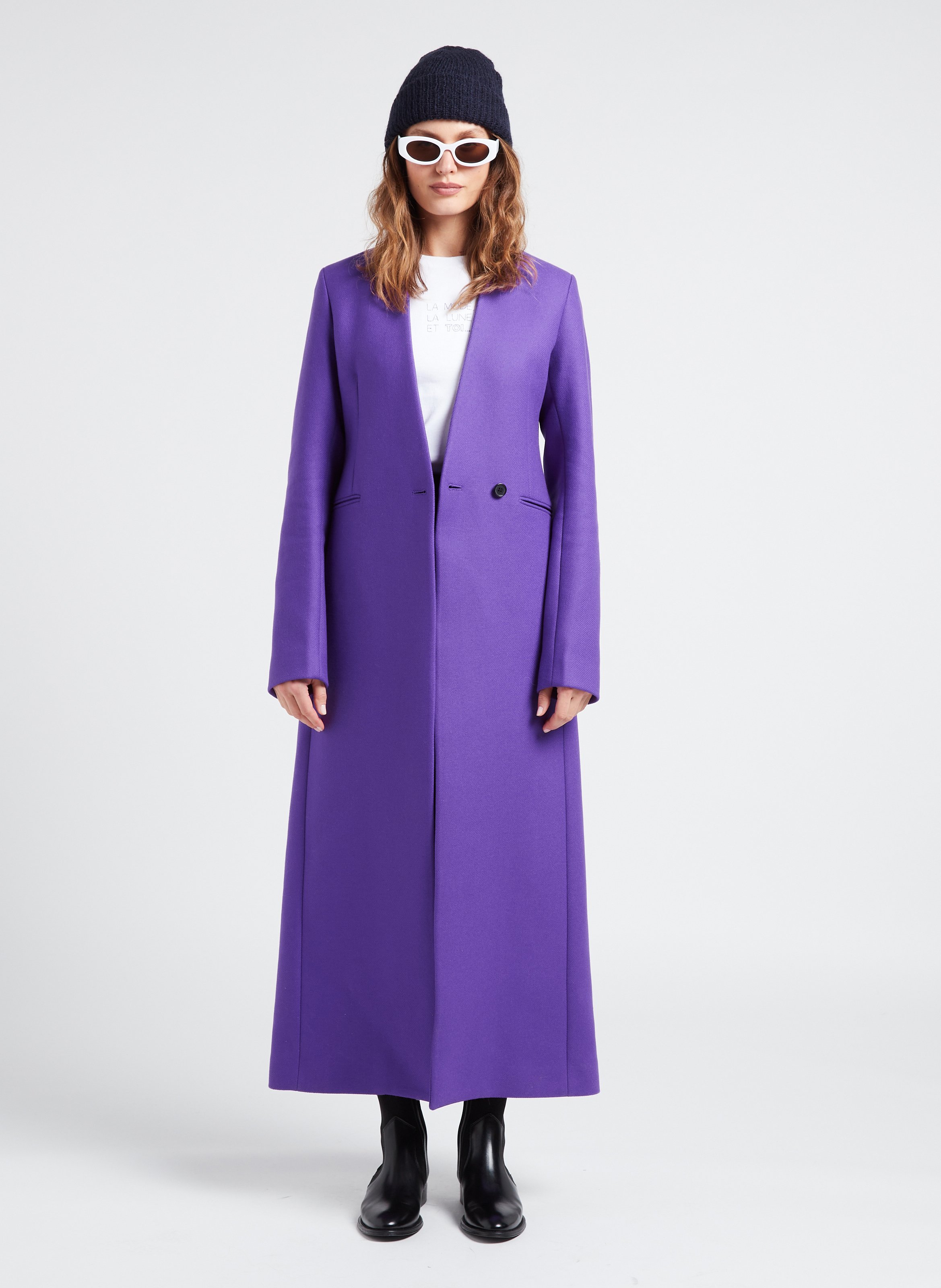 Manteau best sale femme violet