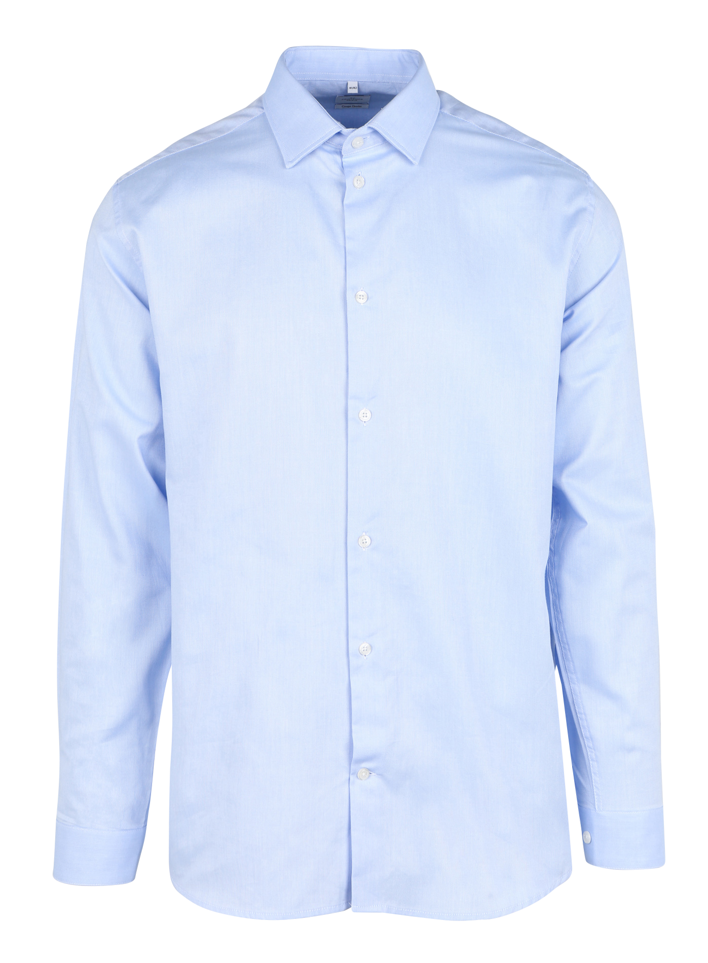 Straight cotton shirt with classic collar AU PRINTEMPS PARIS Blue
