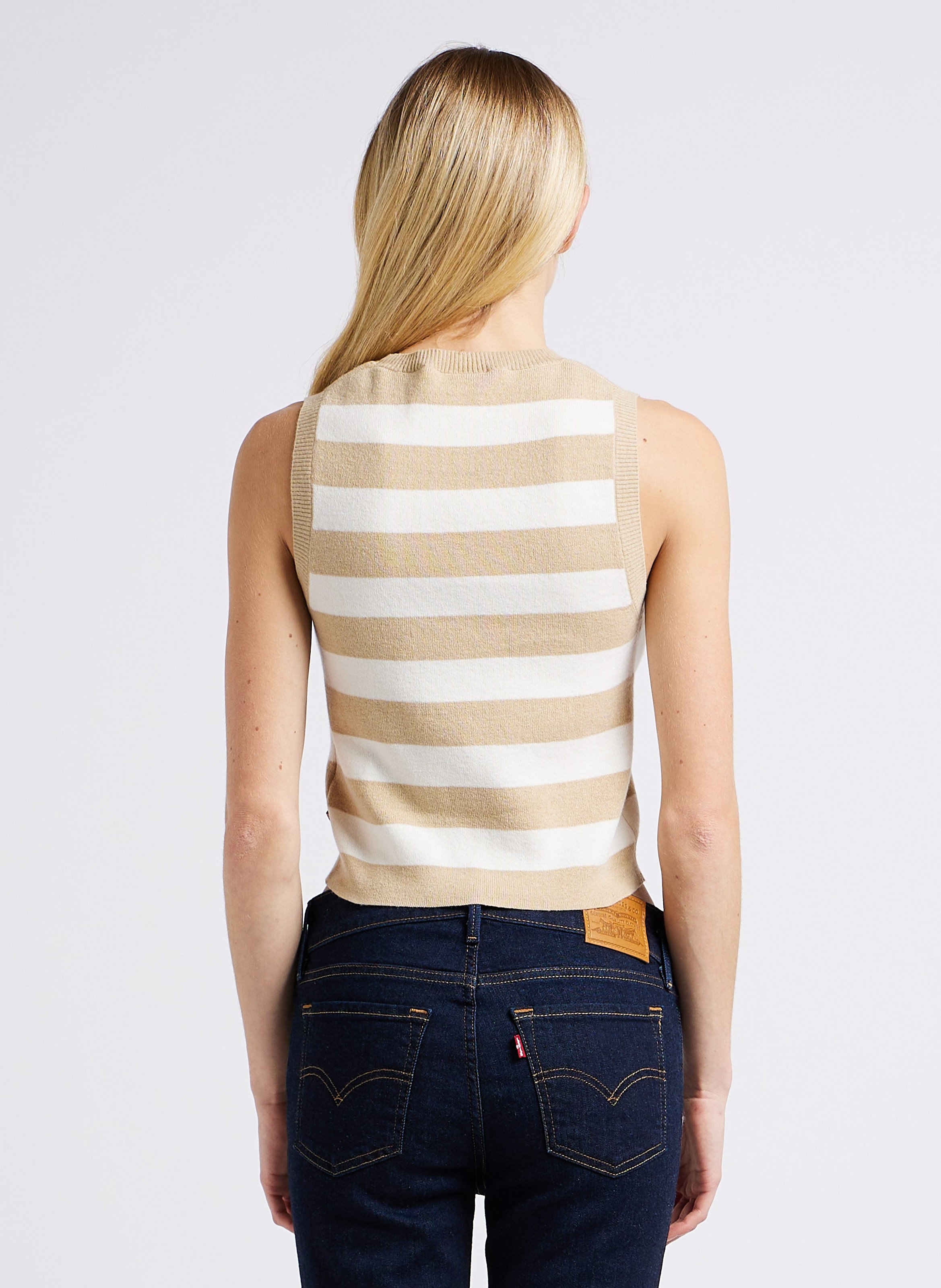 Mouwloze, gebreide top LEVI'S Wit