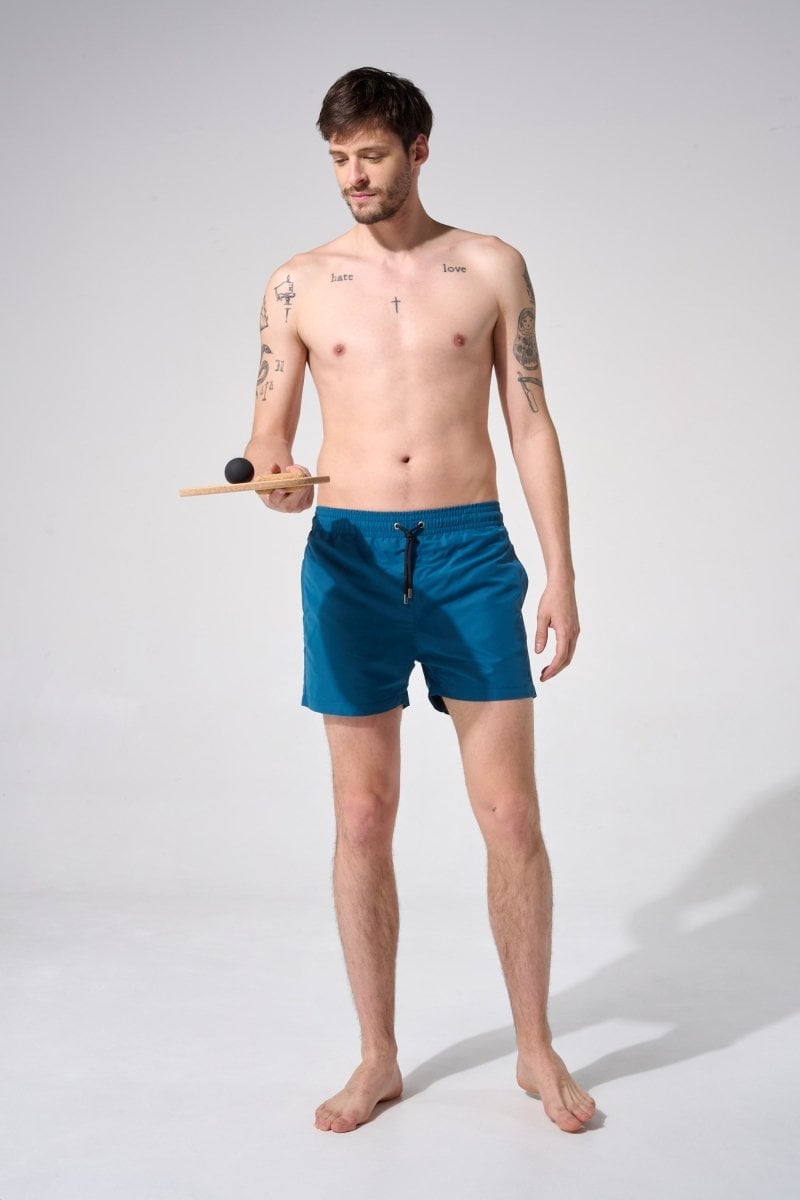 Plain swim shorts with elasticated waistband APNEE Blue