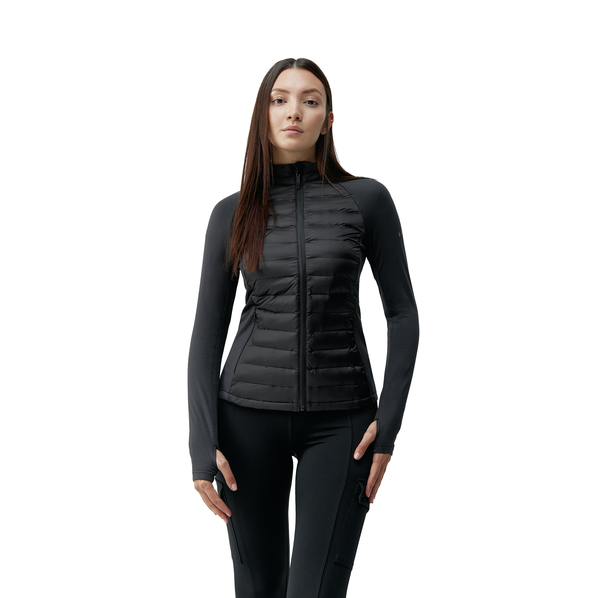 Quilted outerwear jacket BORN LIVING YOGA Black