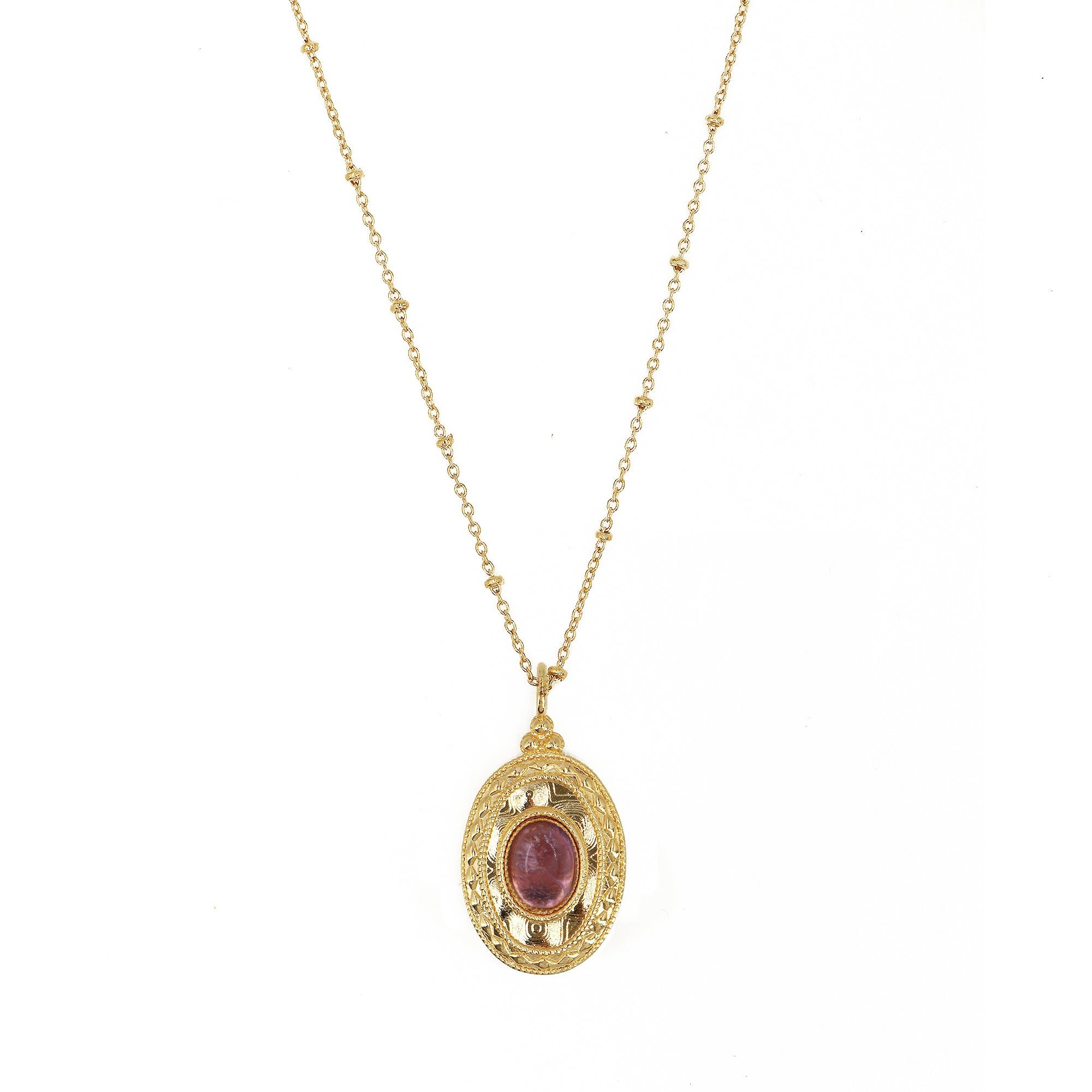 Collier plaqué or kate NILAI Purple