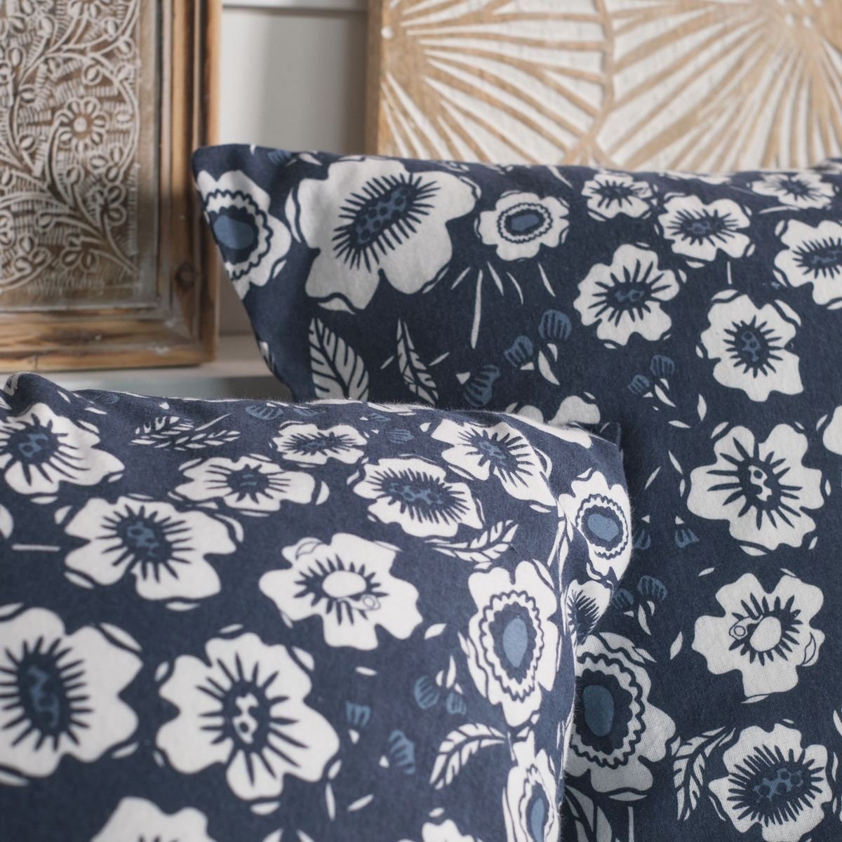 Printed cotton bed set TODAY LINGE DE MAISON Blue