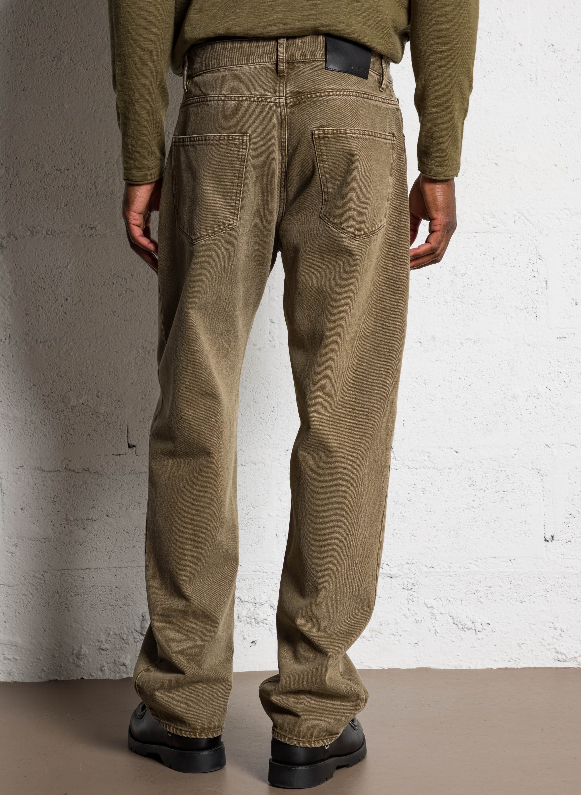 Cotton straight jeans IKKS Khaki