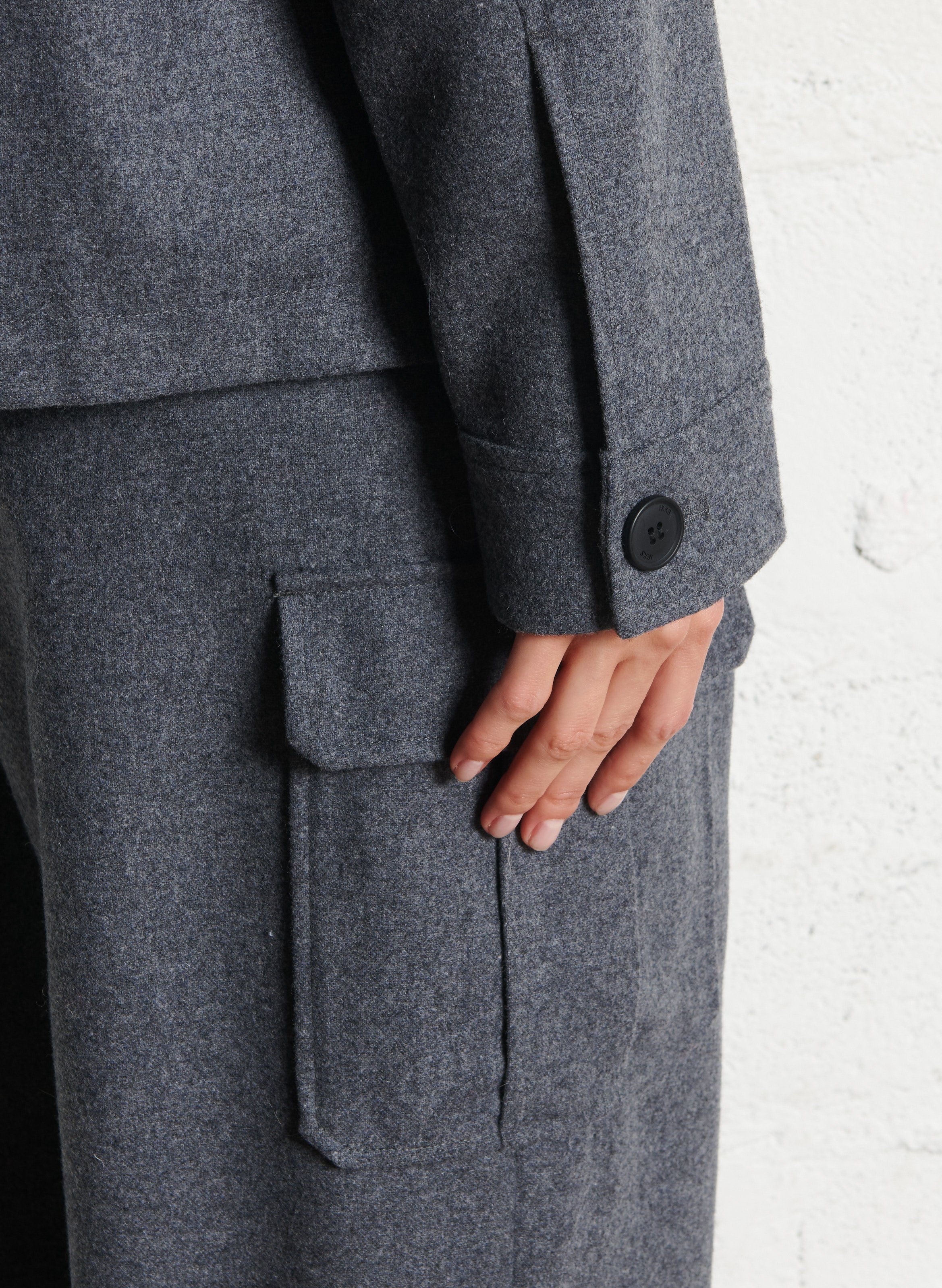 High-neck wool-blend jacket IKKS Grey