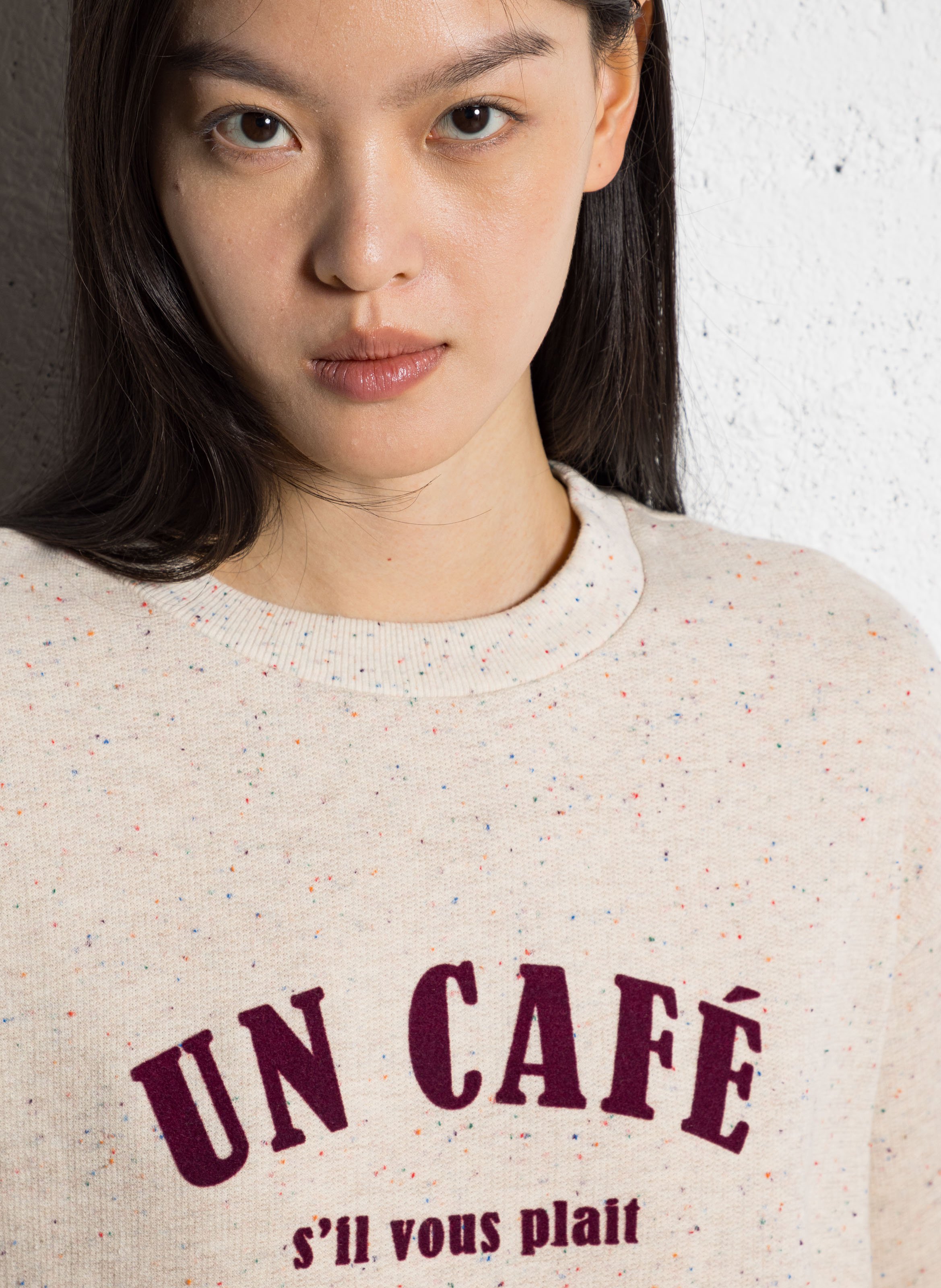 Straight cotton-blend sweatshirt I CODE White