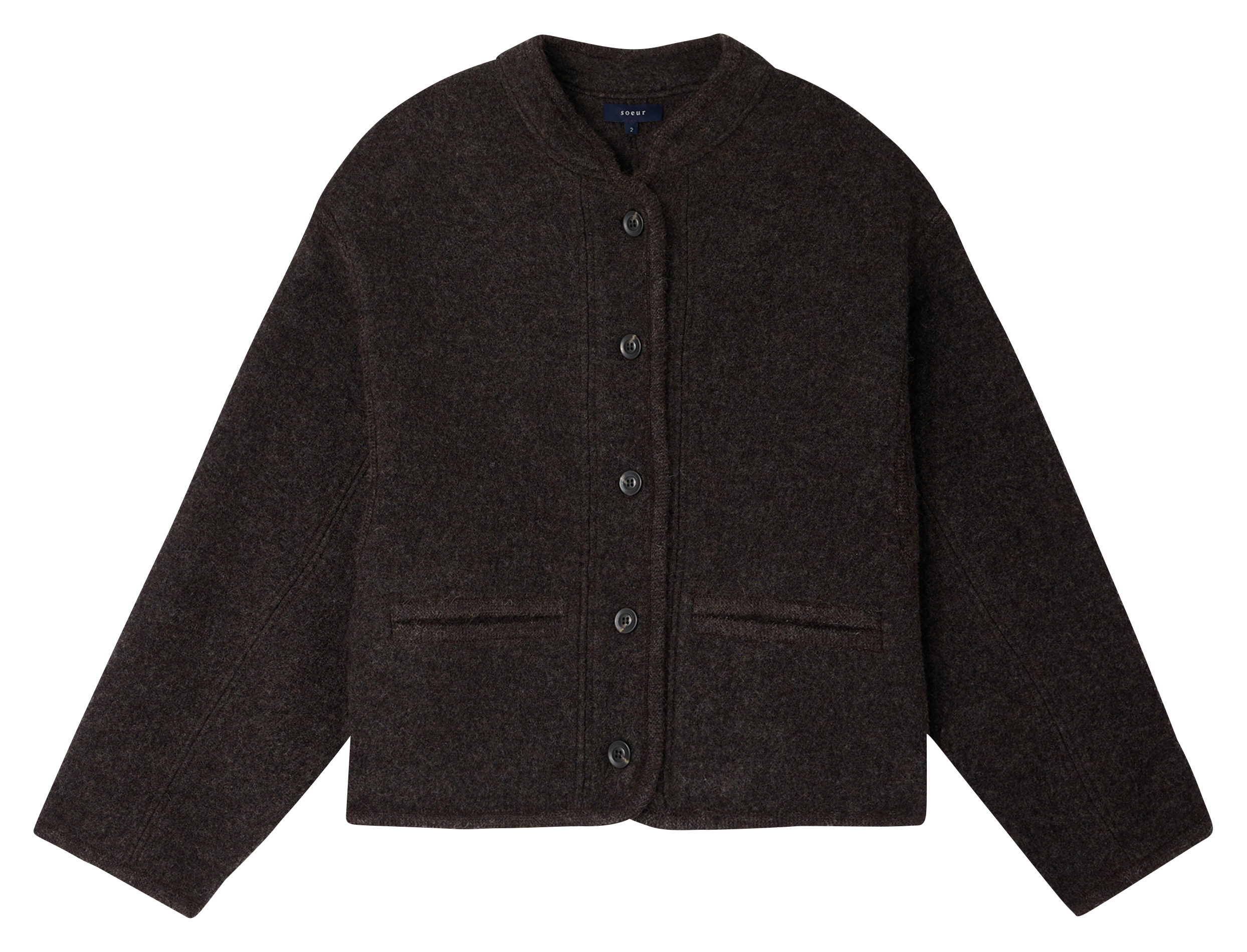 Recht, wollen jasje SOEUR Bruin