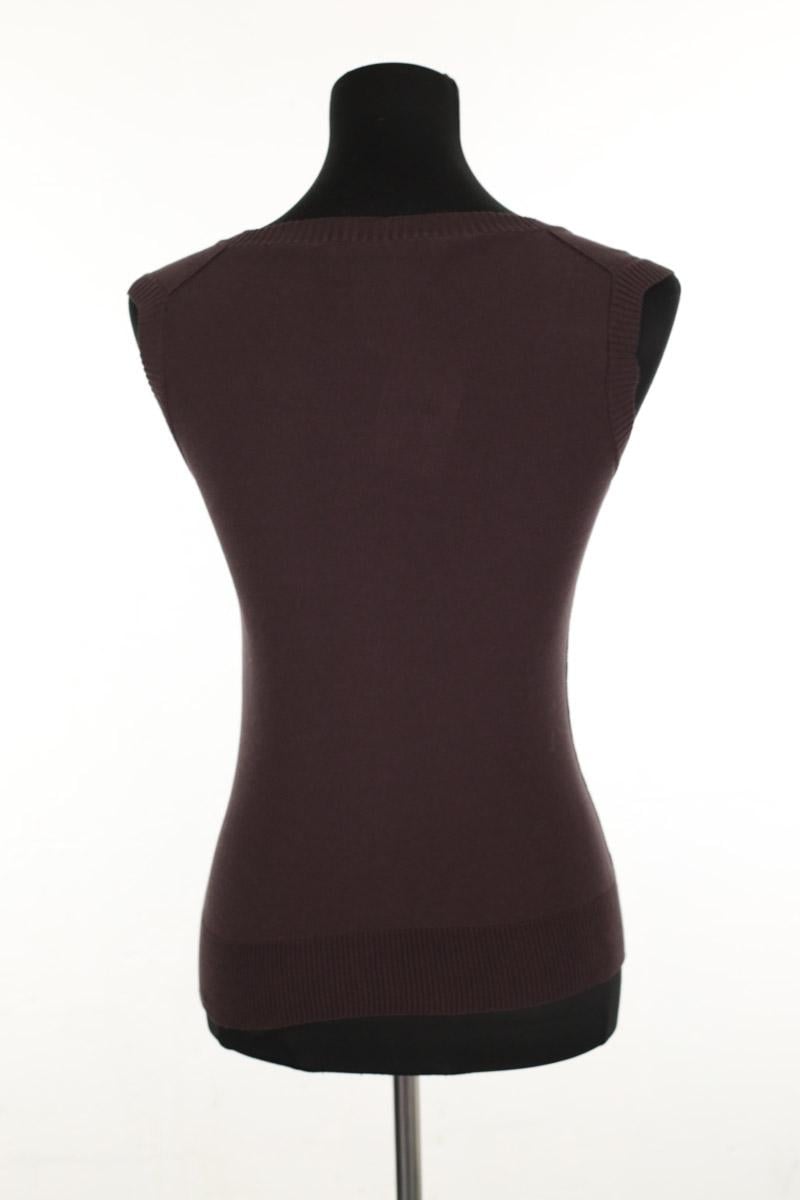 Sleeveless cotton top SONIA RYKIEL - Seconde Main Brown