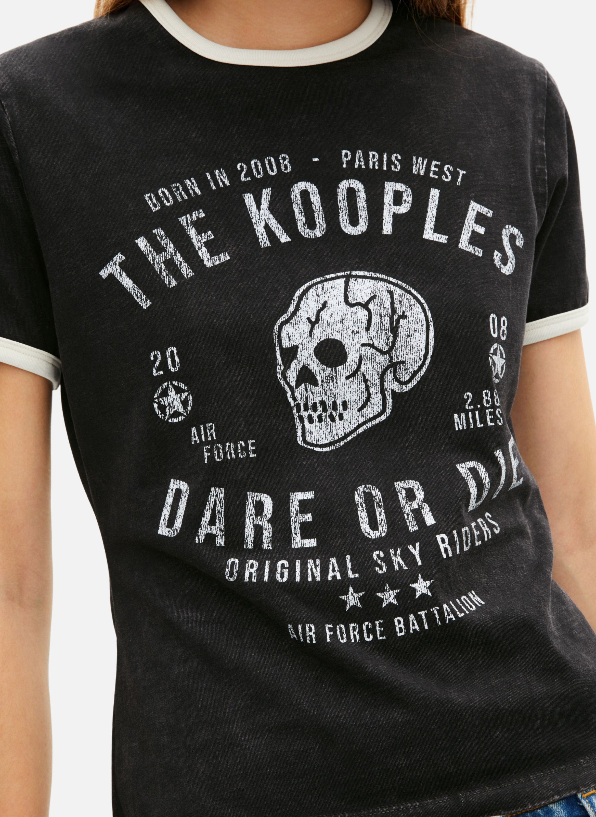 T-shirt with screen printing THE KOOPLES Black