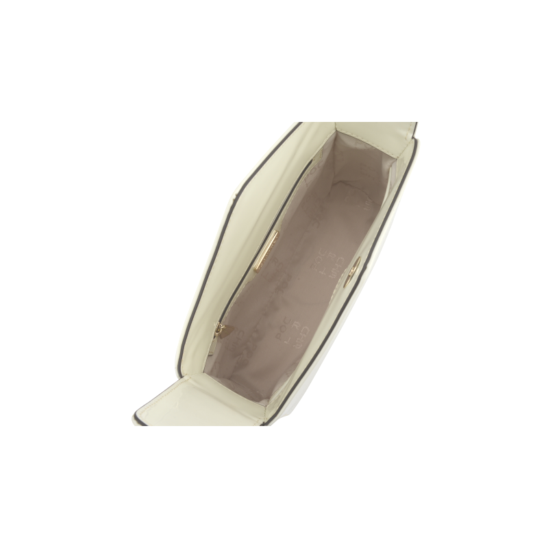 Shoulder bag - synthetic and leather POURCHET White