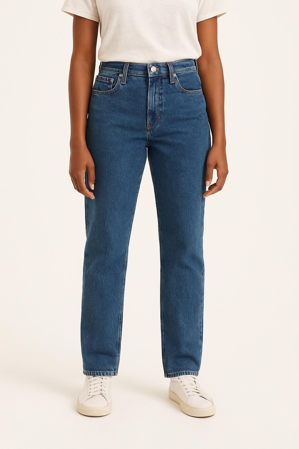 Cropped slim jeans with studs LEVI'S - Seconde main Blue