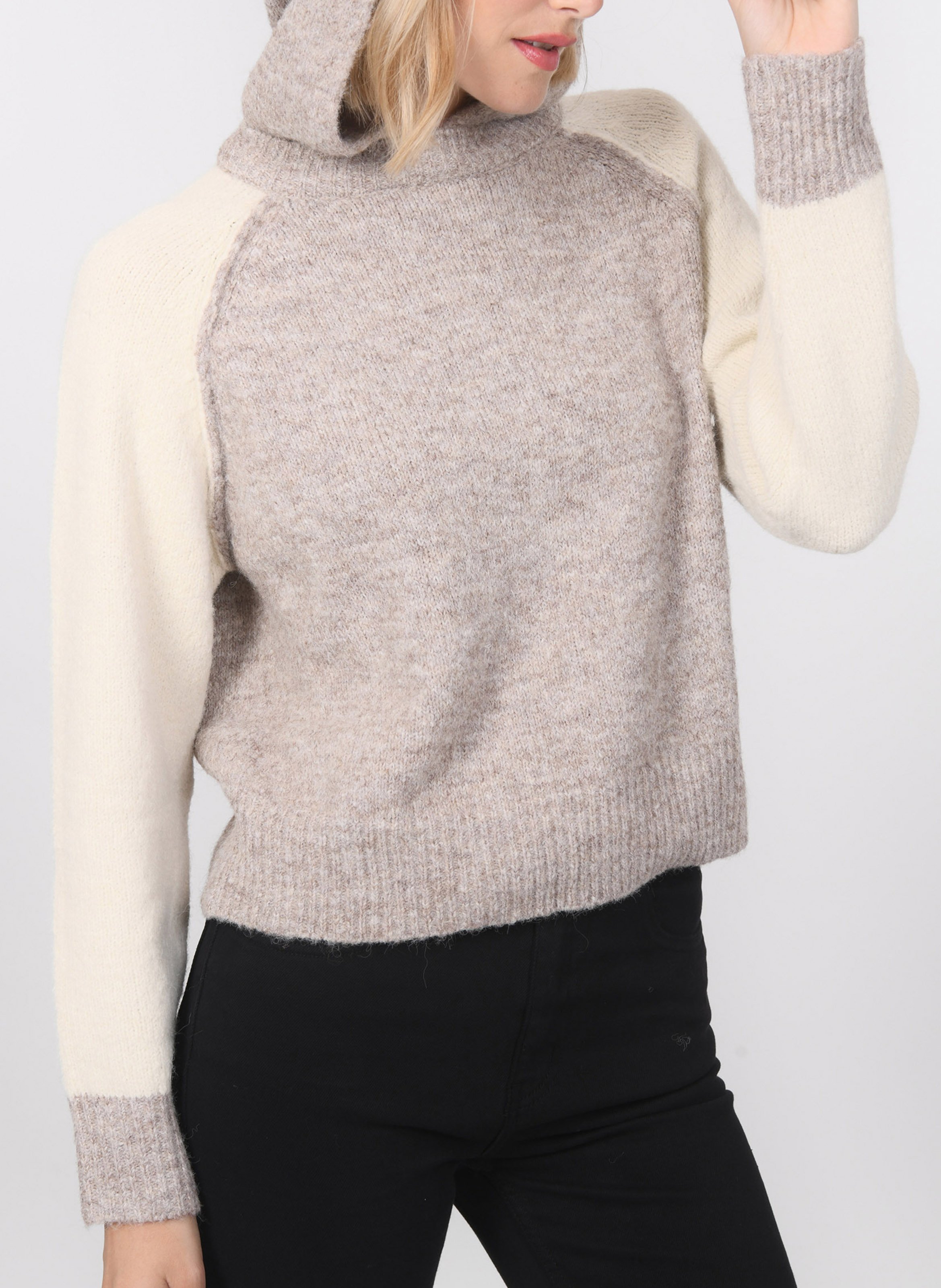 Rundhalsausschnitt Pullover in zwei Farben KOOKAI Braun