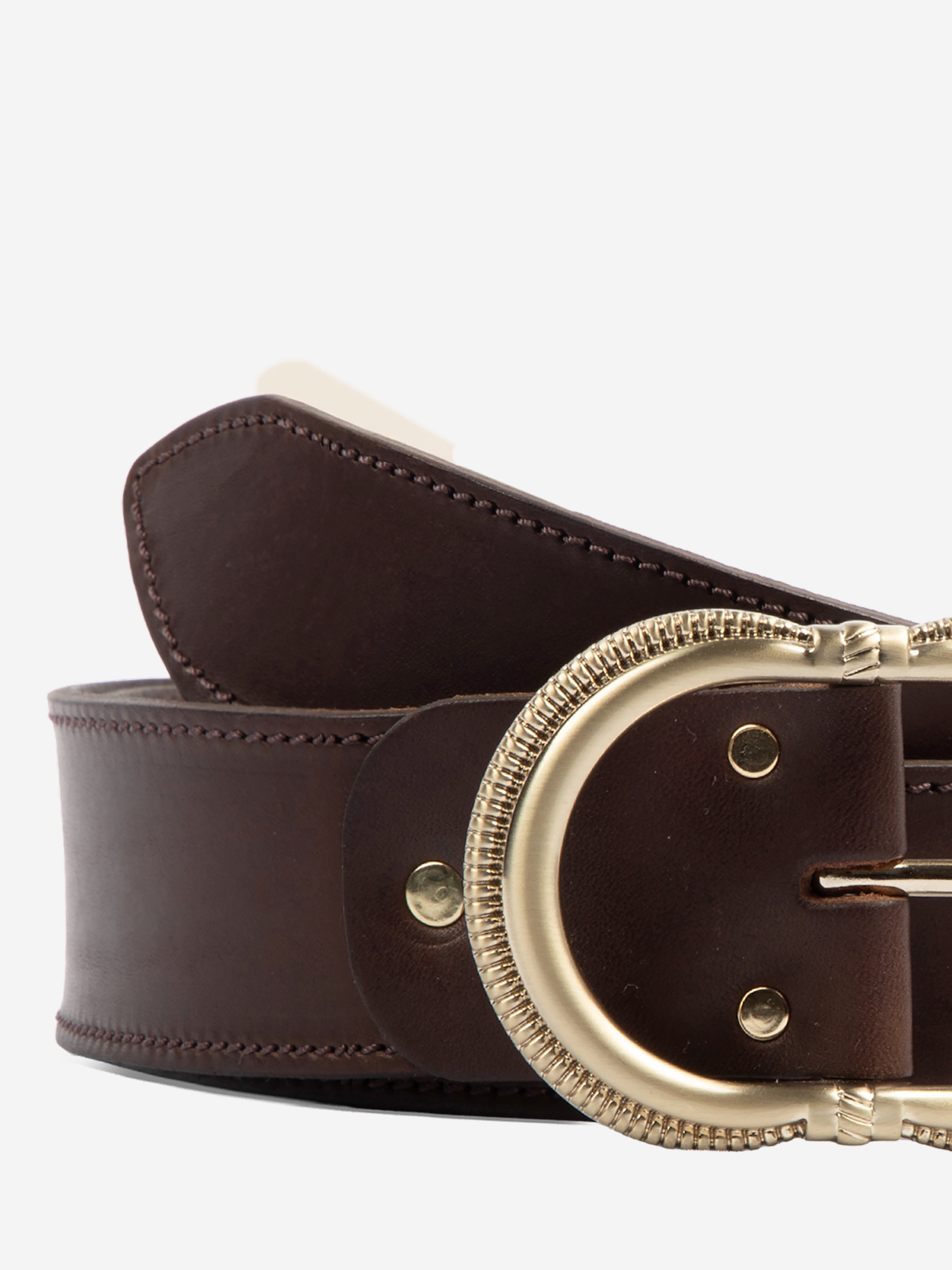 Honfleur leather belt JULES & JENN Brown