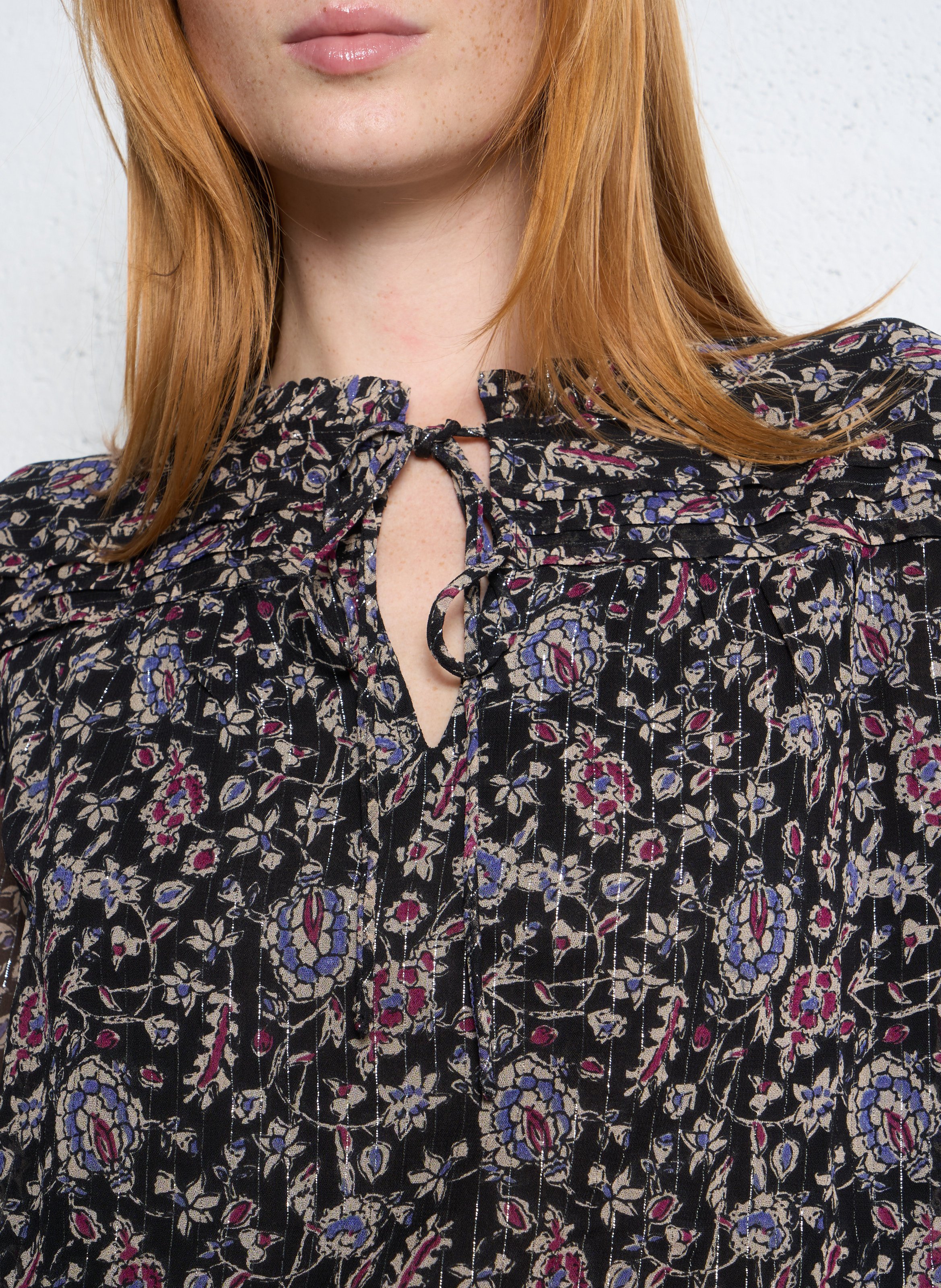 Straight round neck printed blouse THE NEW SOCIETY Multicolored