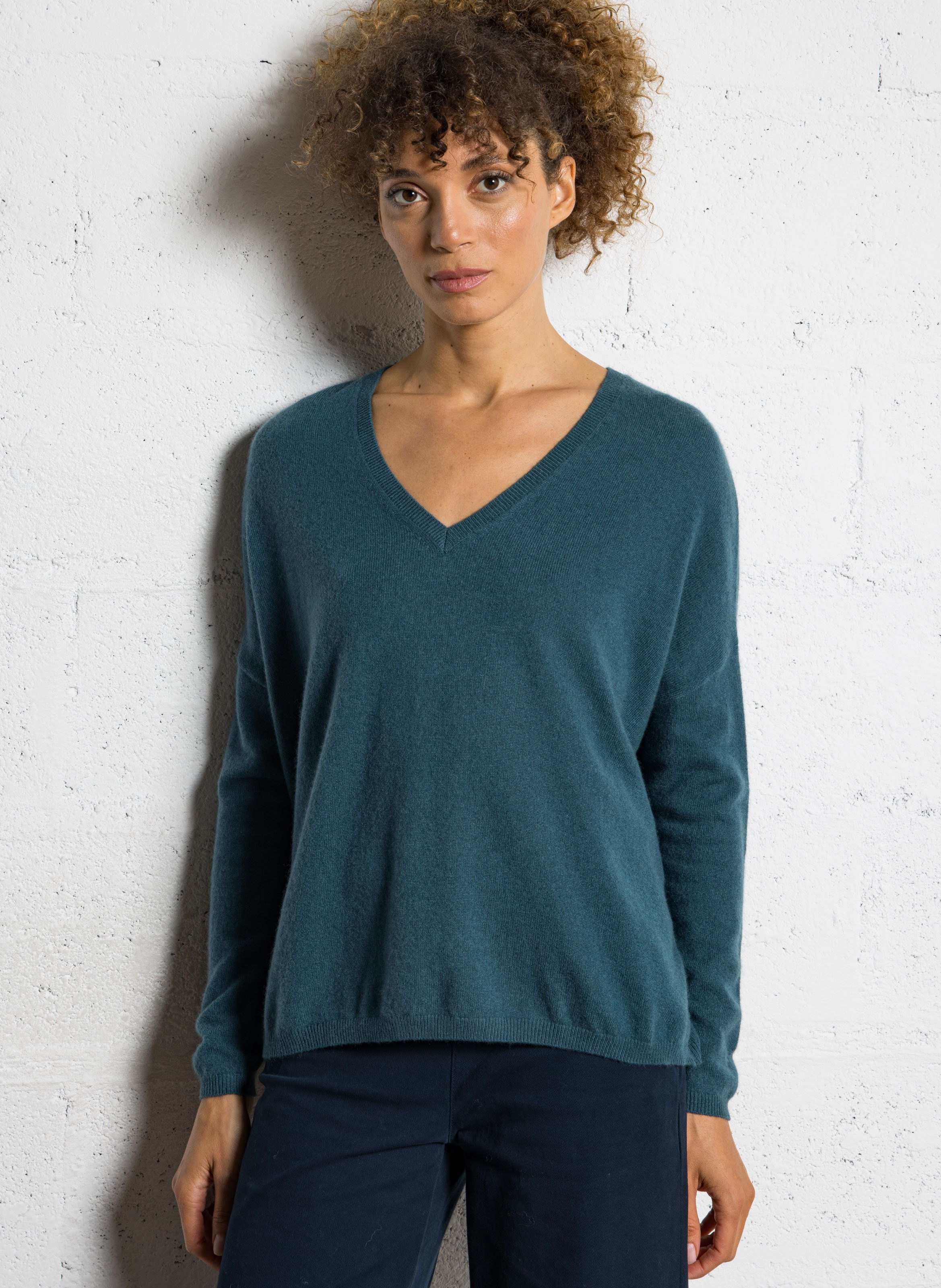 Pull col v en cachemire  SUD EXPRESS