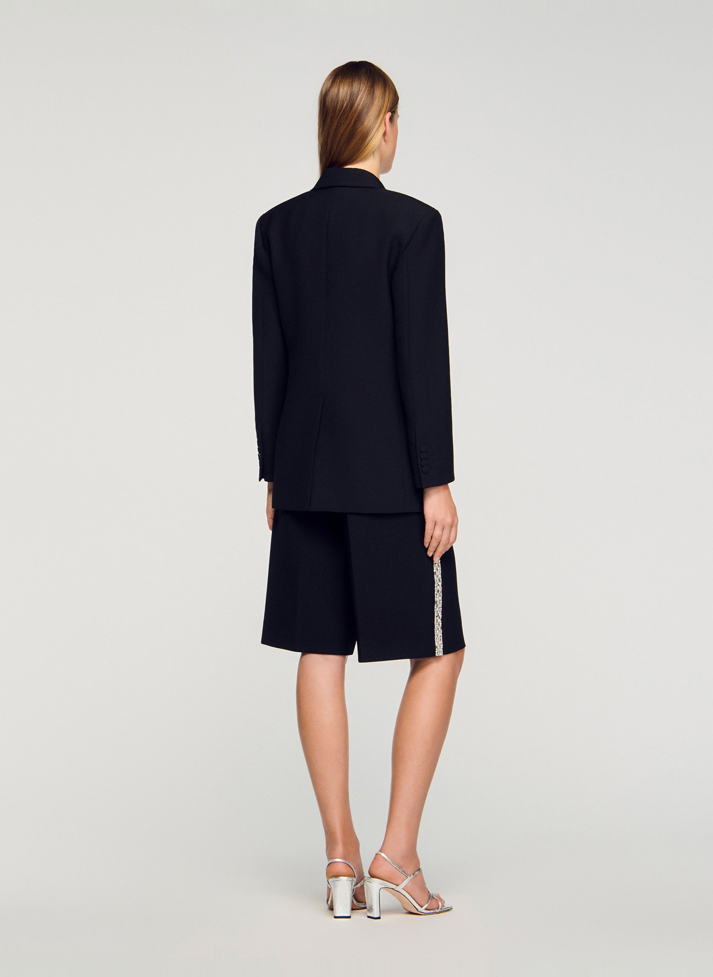 Veste de smoking droite  SANDRO Noir