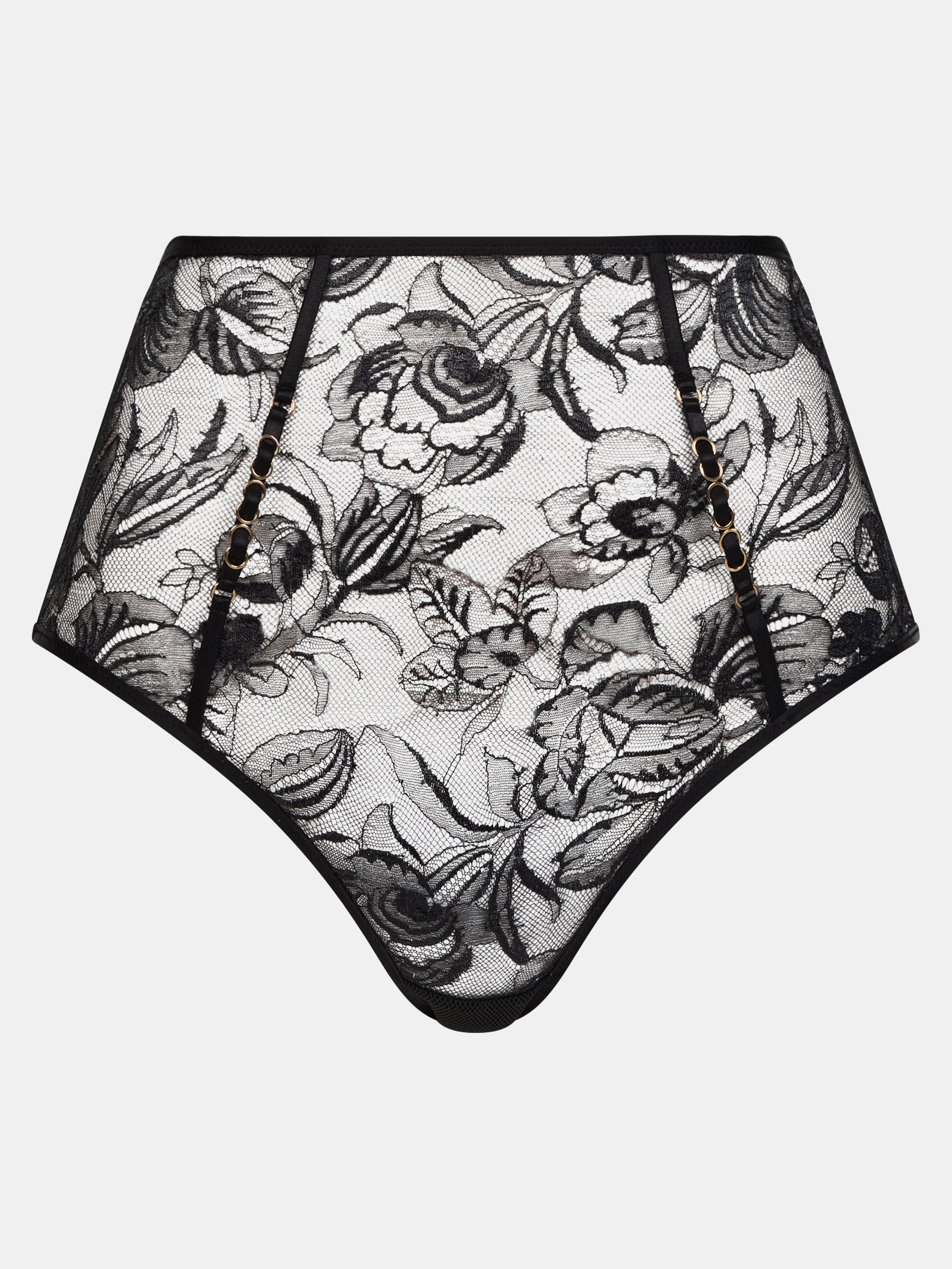 High-waisted panties CHANTELLE X Black