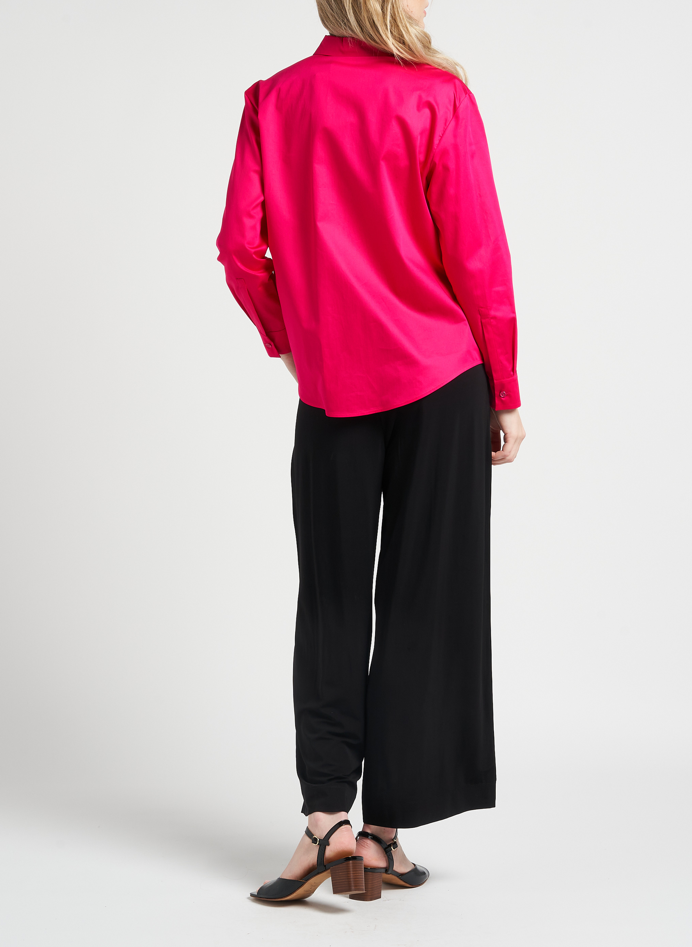 Katoenen blouse met klassieke kraag MAX MARA LEISURE Roze