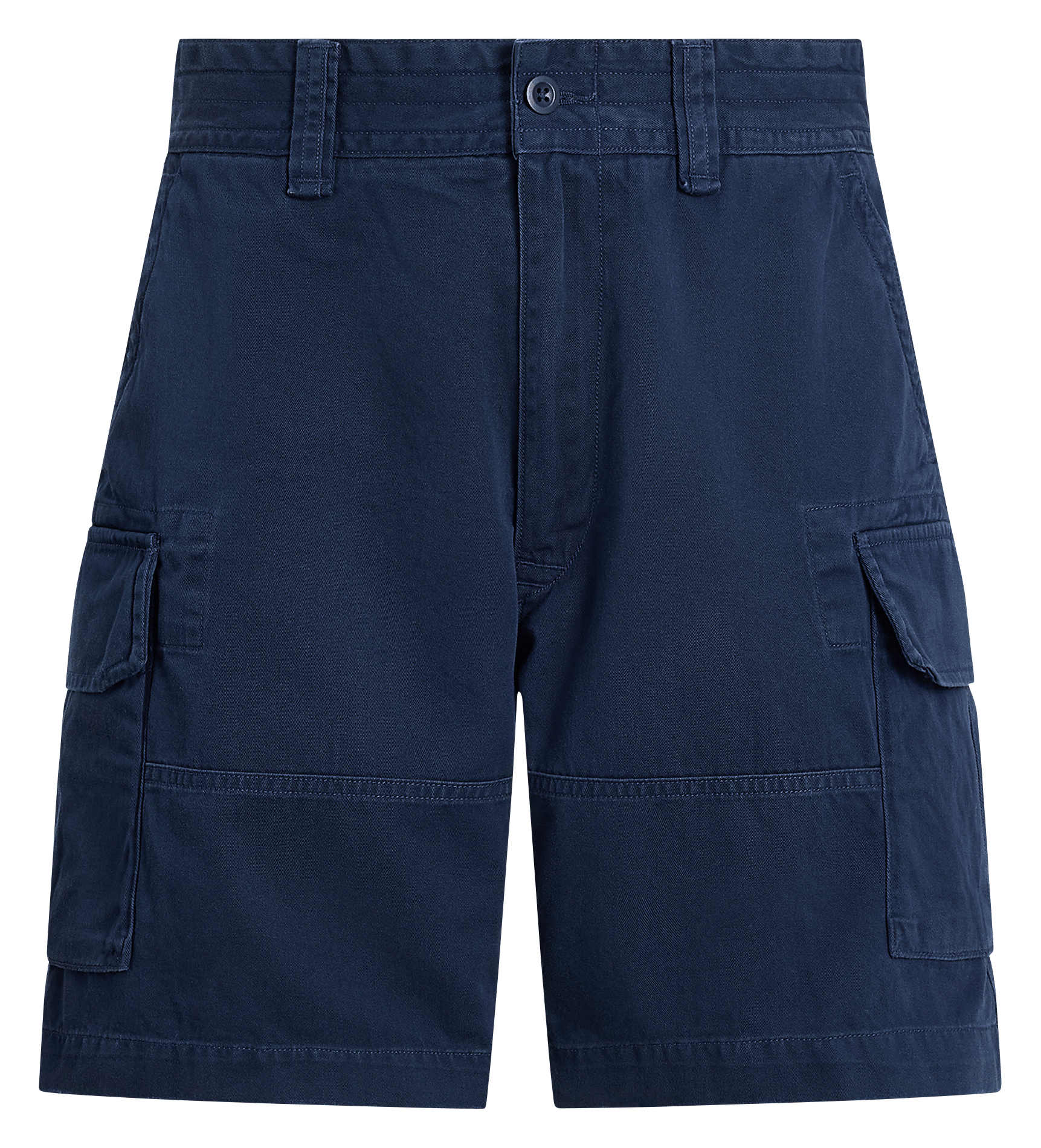 Short recto de algodón con talle alto POLO RALPH LAUREN Azul
