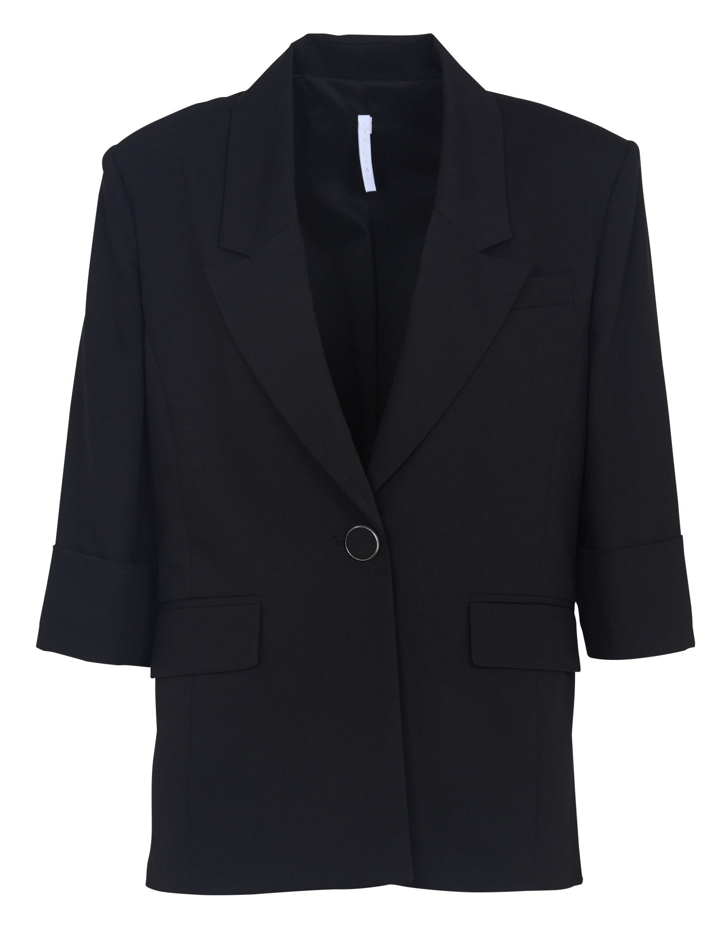 Straight blazer with tailored collar IMPERIAL Black