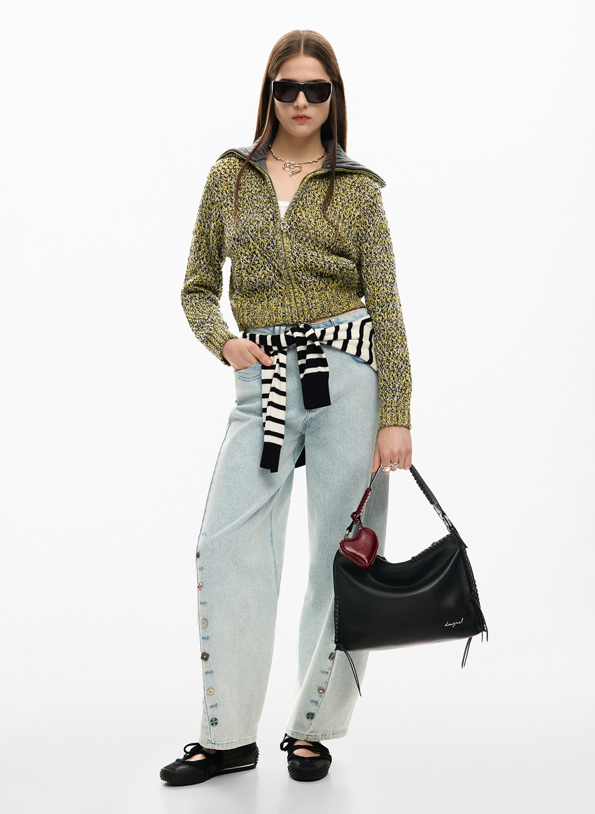 Sac porté épaule effet cuir DESIGUAL Noir