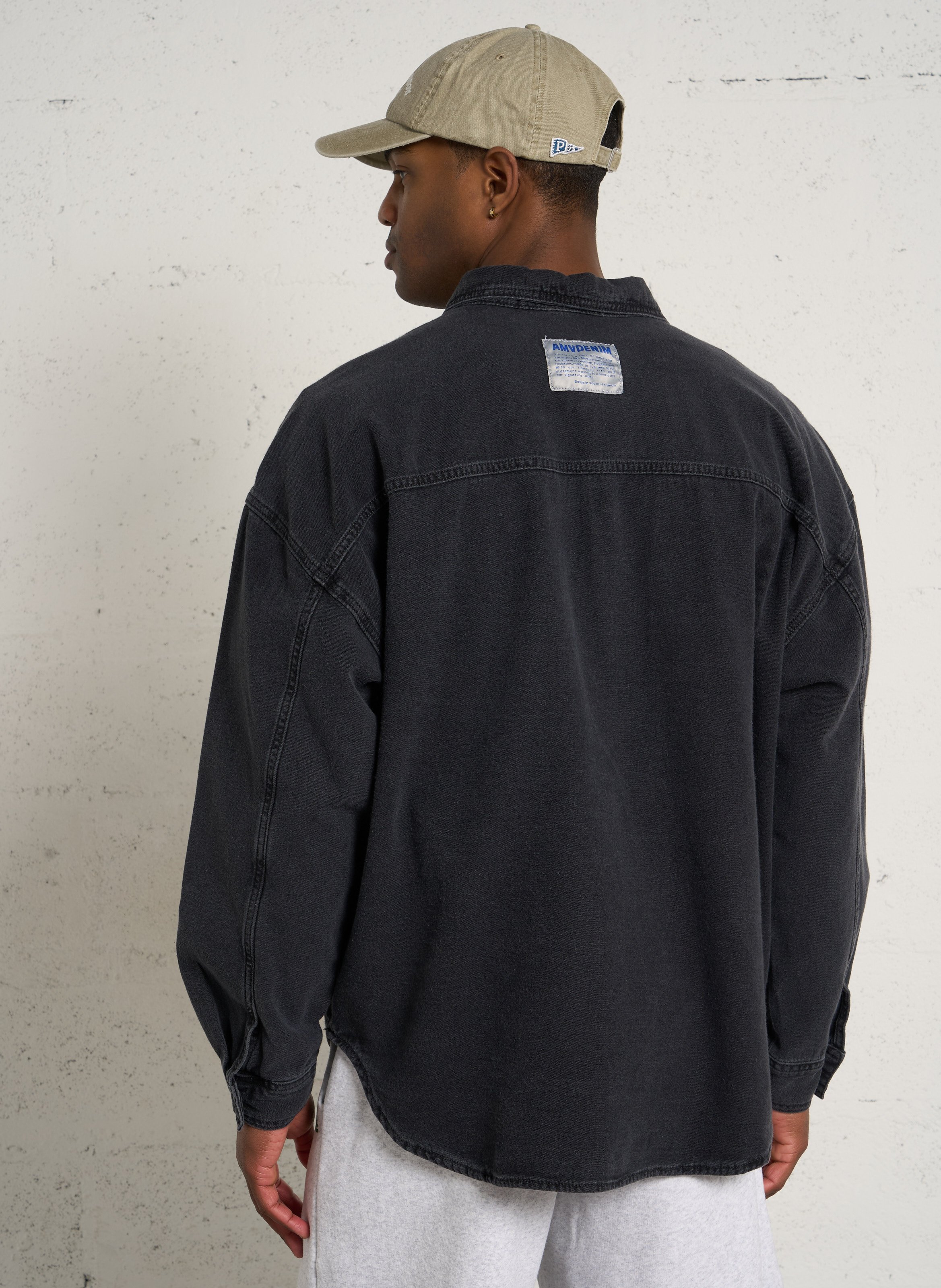 Capri plain oversized shirt AMERICAN VINTAGE Black