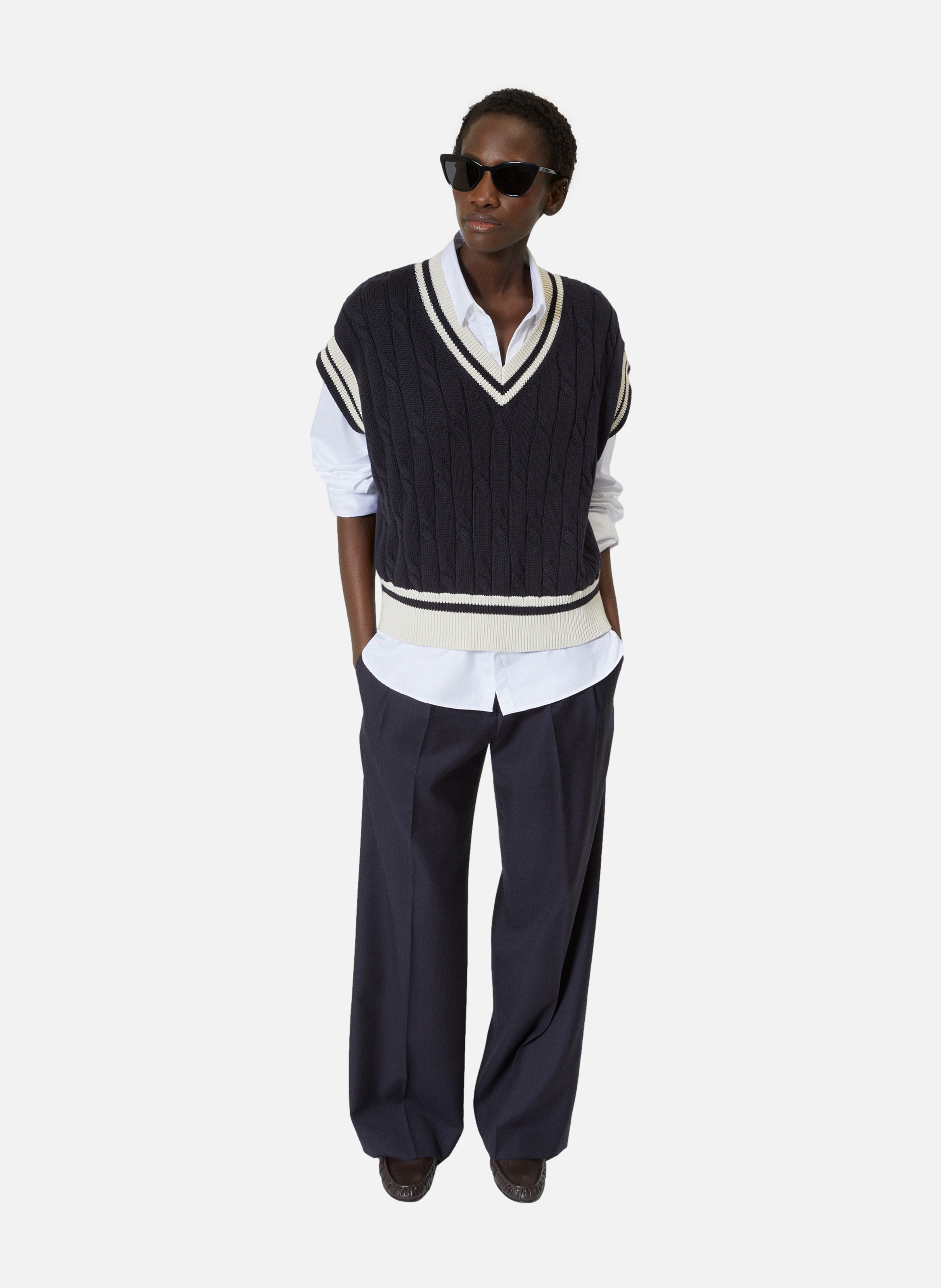 Pull sans manches en coton THE KOOPLES Bleu