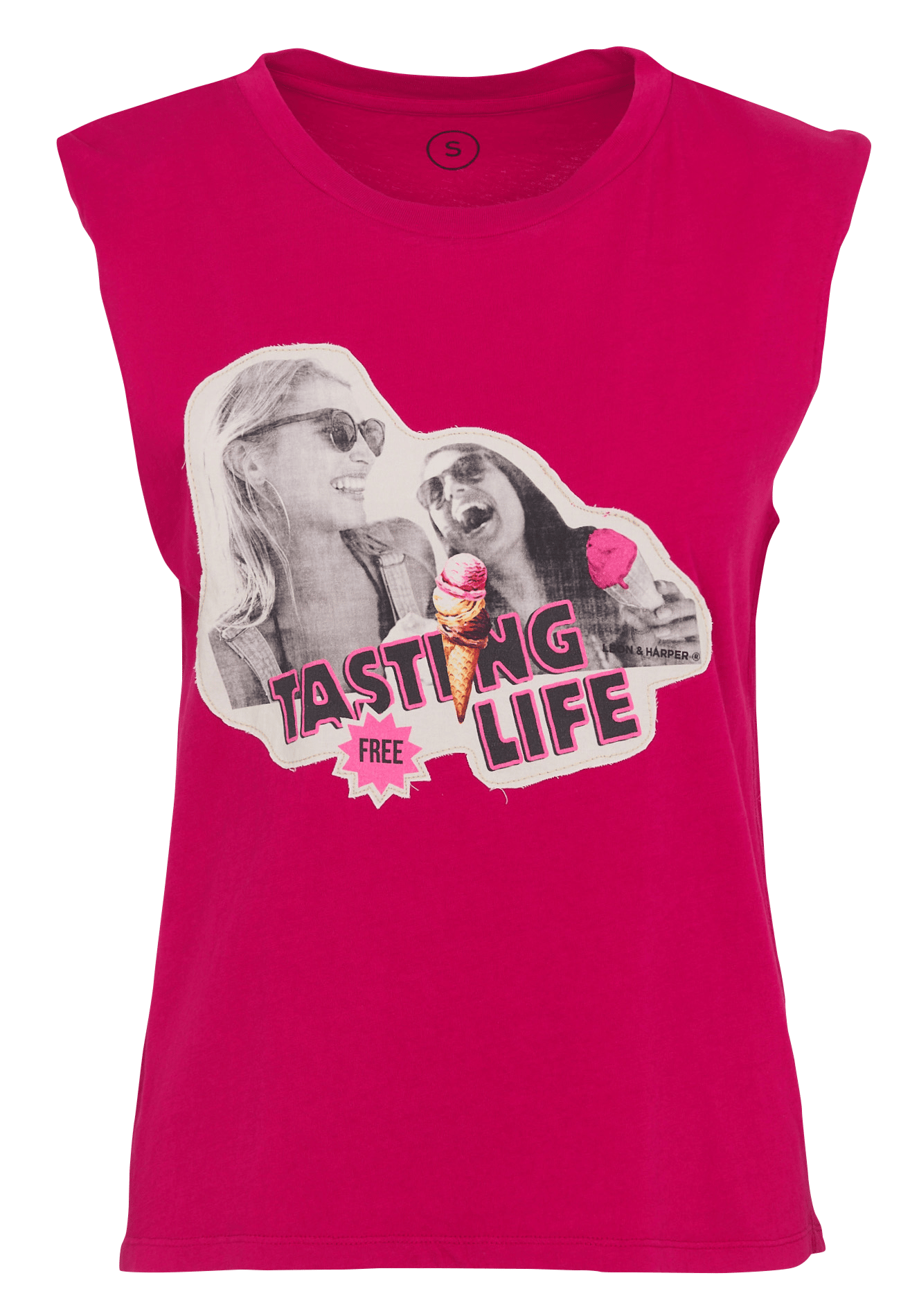 Rundhals-Tanktop aus Bio-Baumwolle LEON & HARPER Rosa