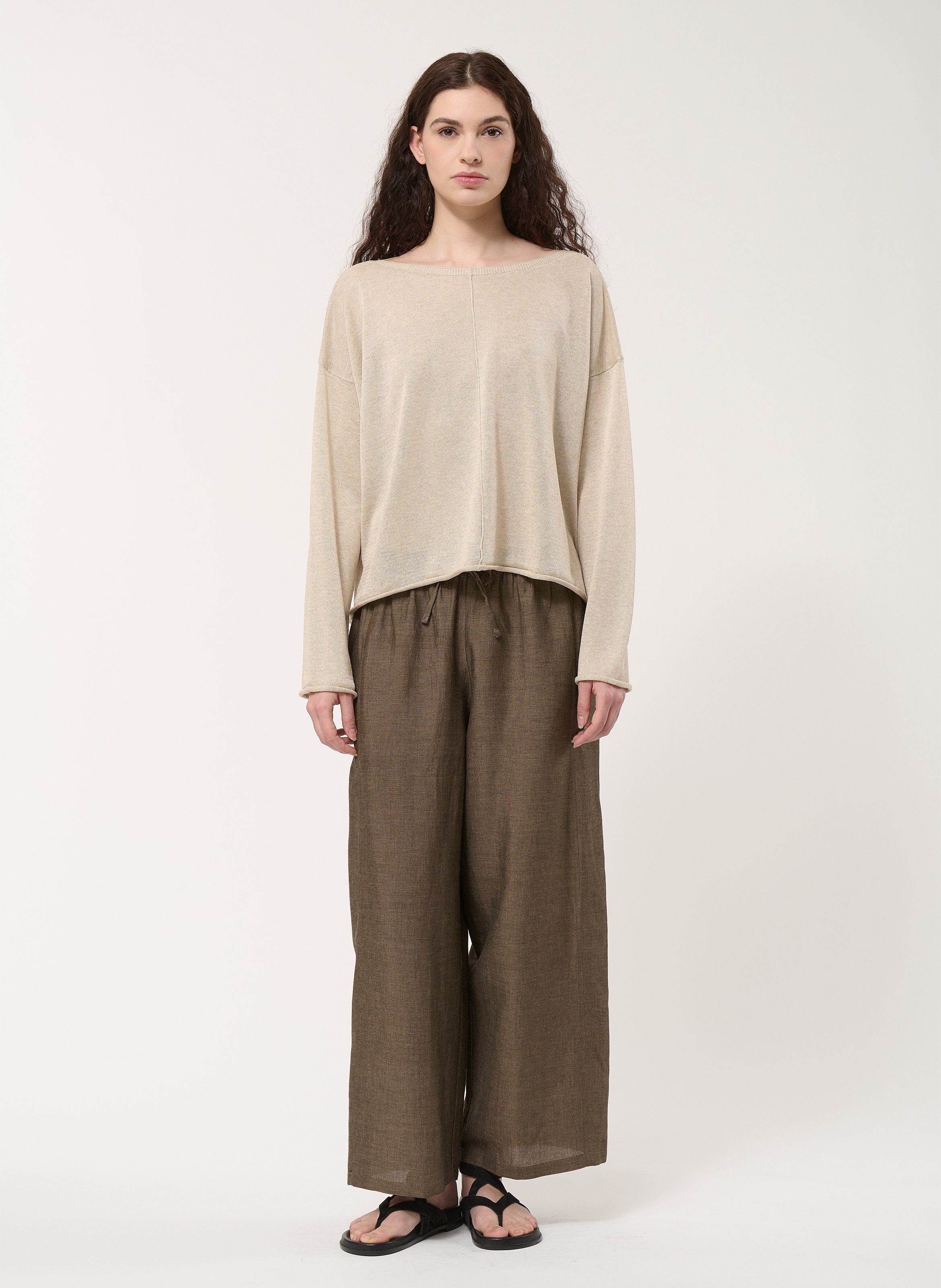 Wide trousers HUMILITY Brown