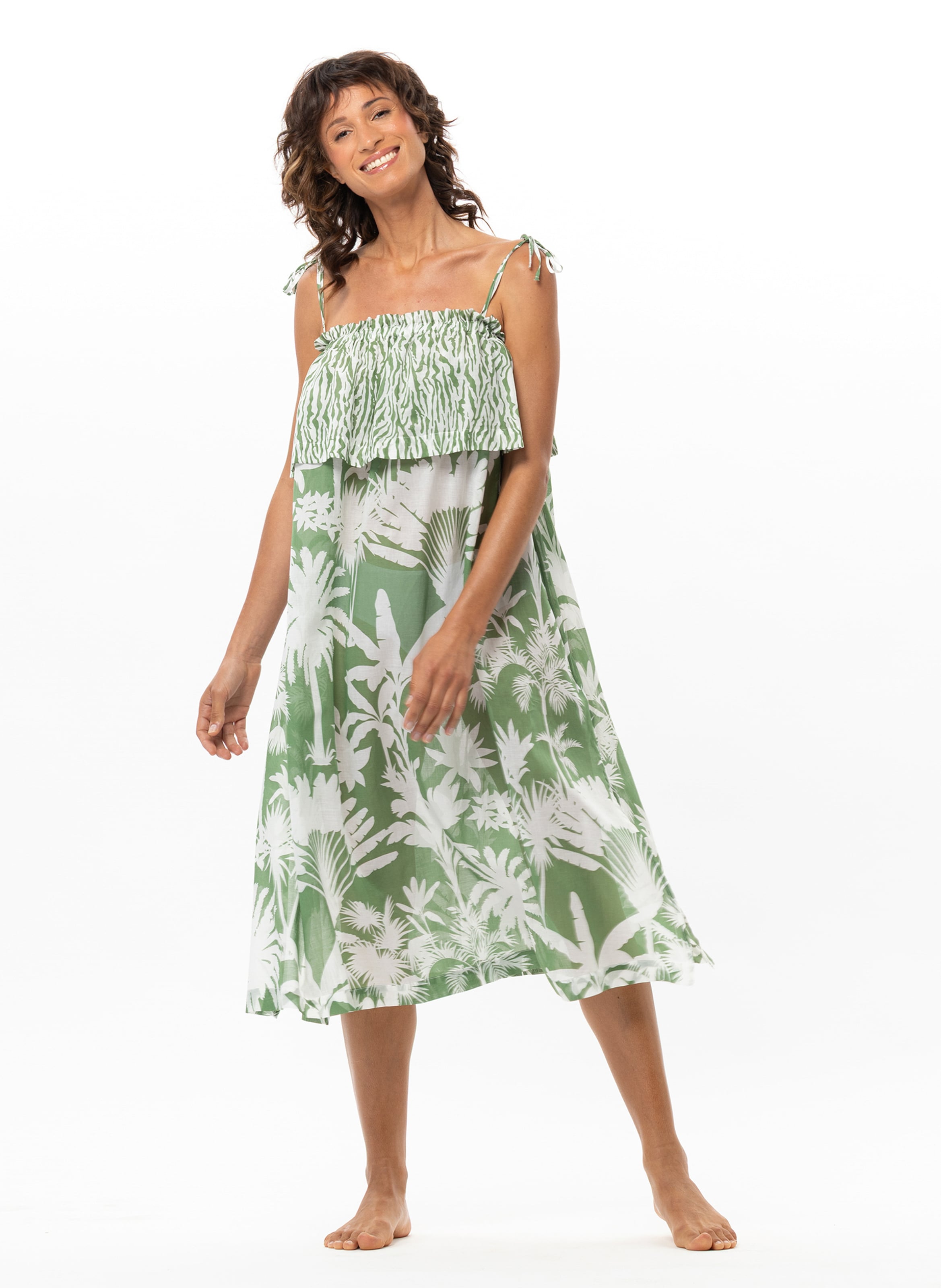 Robe en voile de coton LE CHAT Multicolore