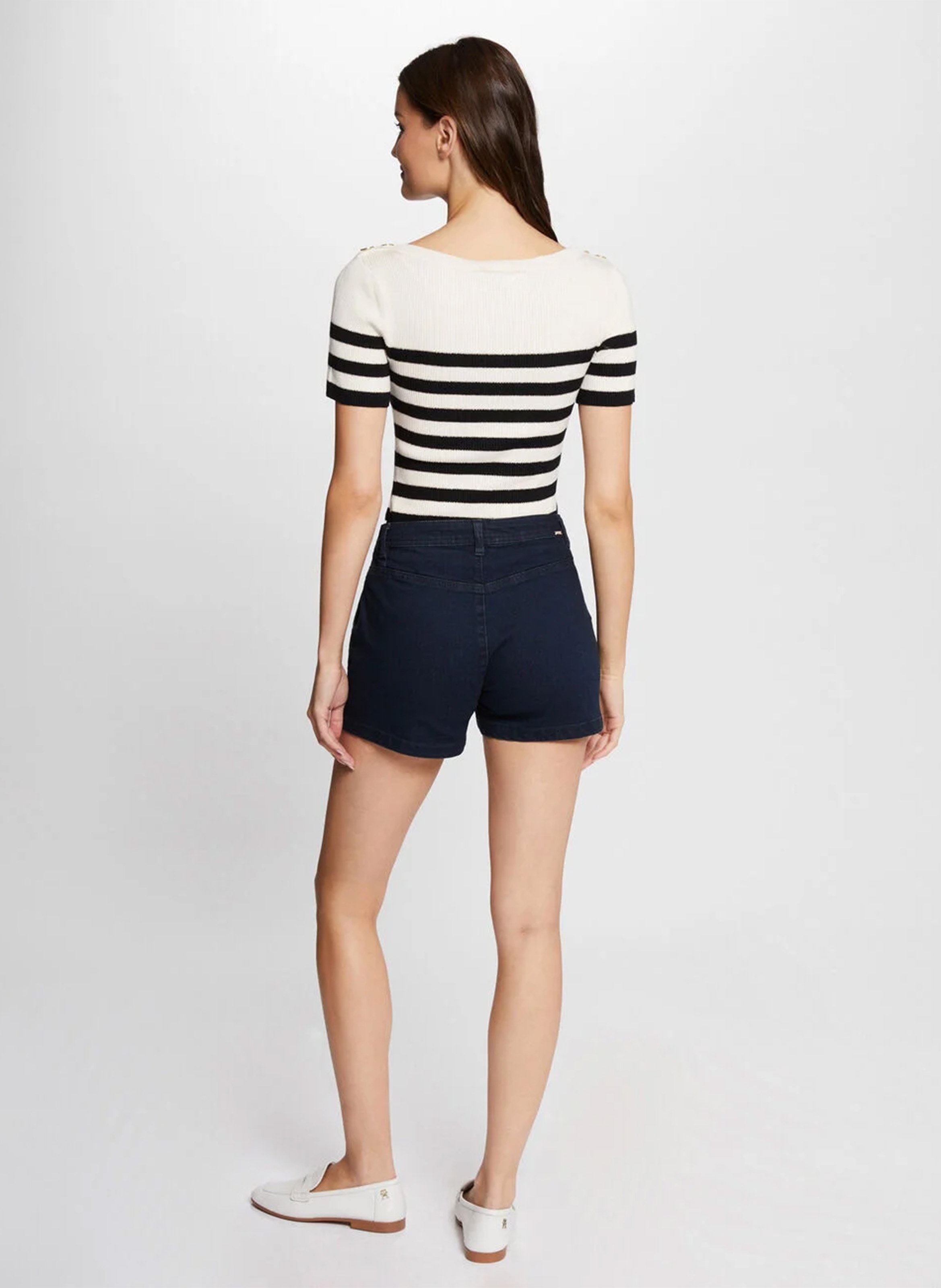 Fitted denim shorts MORGAN Blue