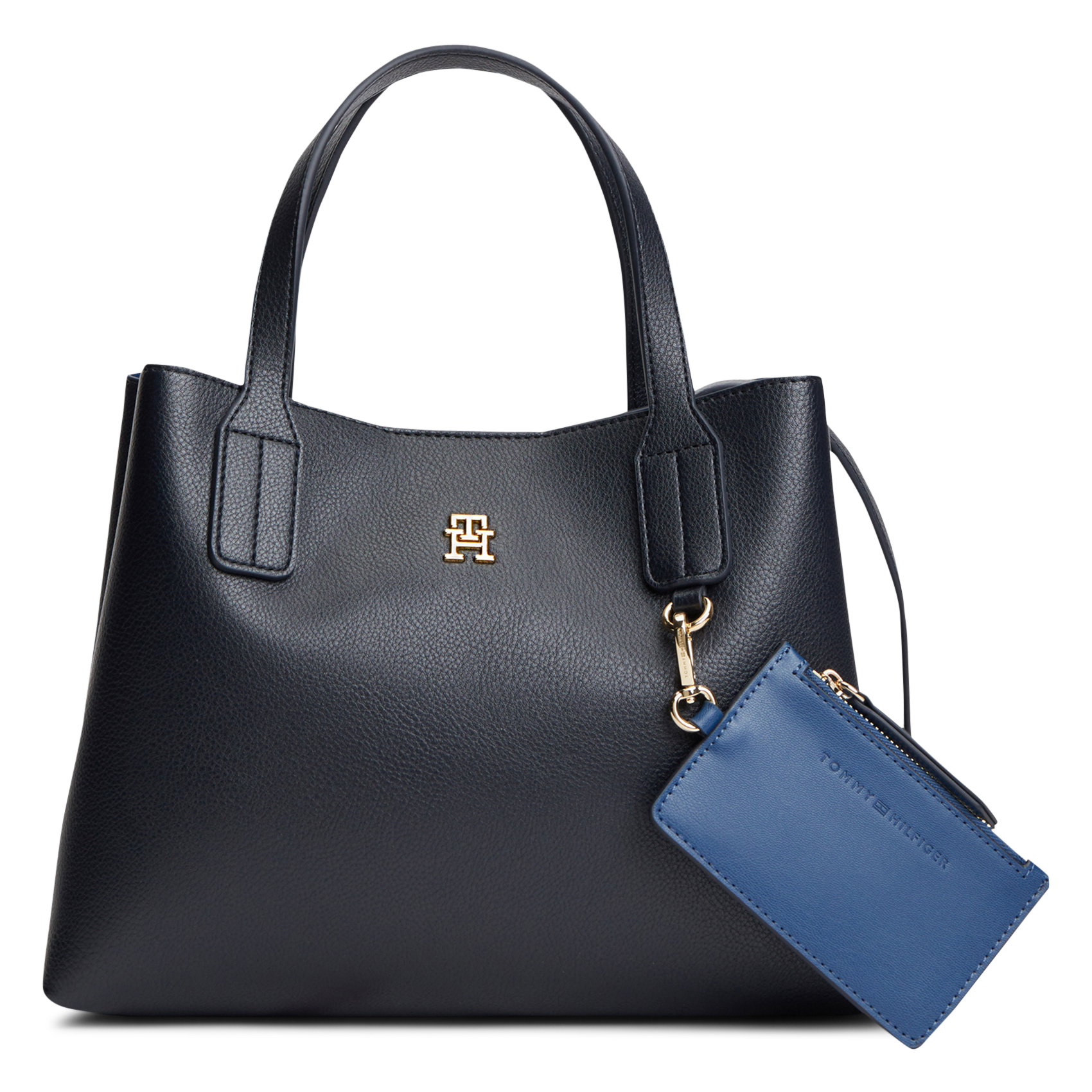 Grained leather tote bag TOMMY HILFIGER
