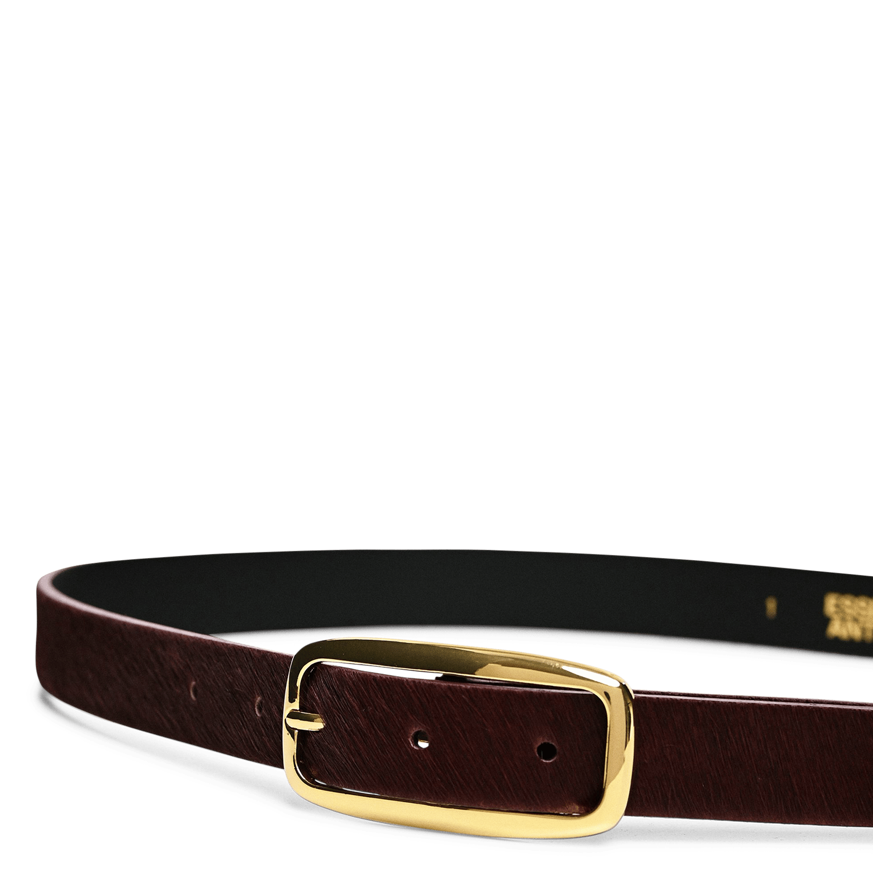 Pony leather belt | Brown ESSENTIEL ANTWERP Women