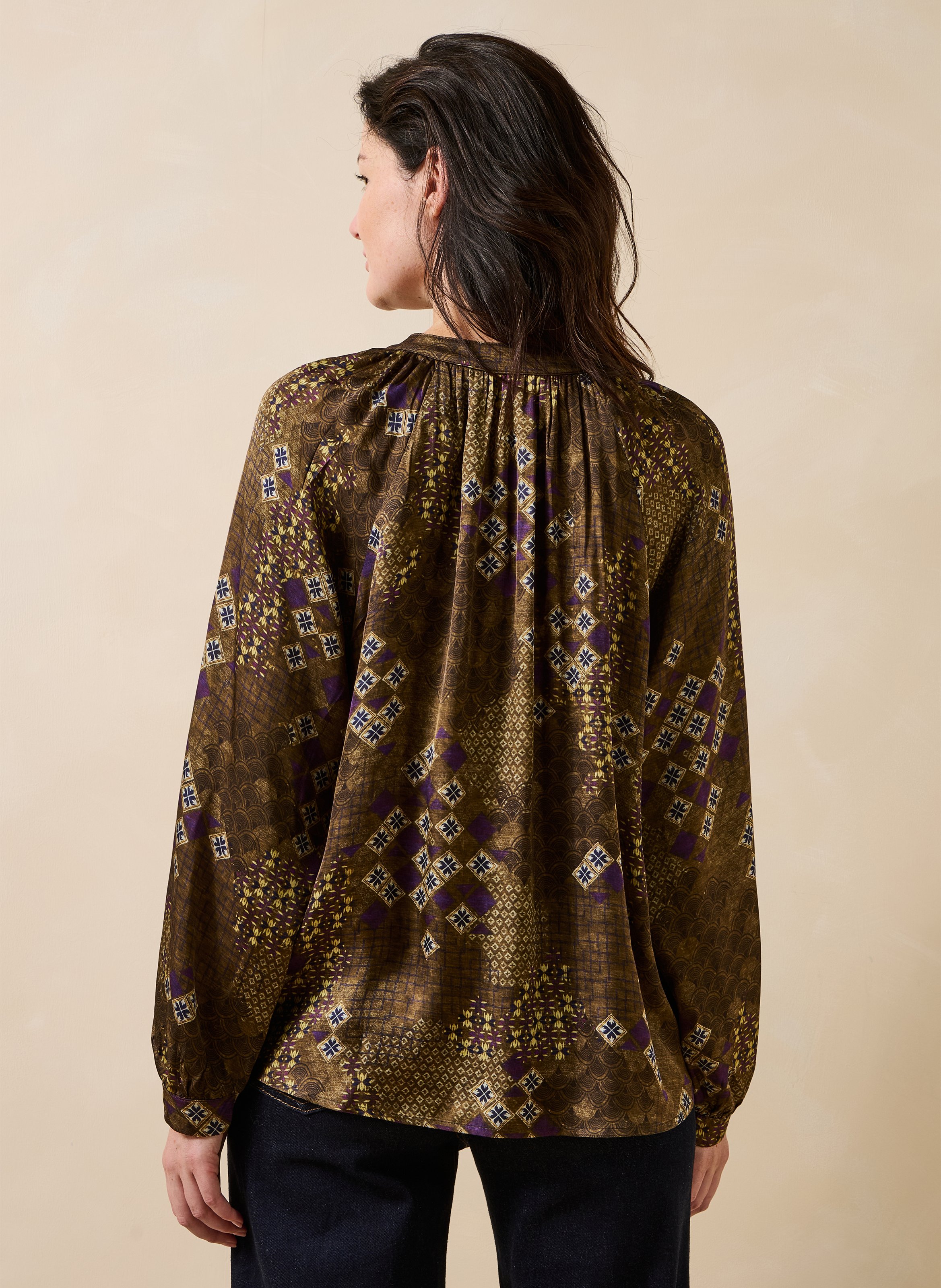 Chemise col rond LA FEE MARABOUTEE Multicolore