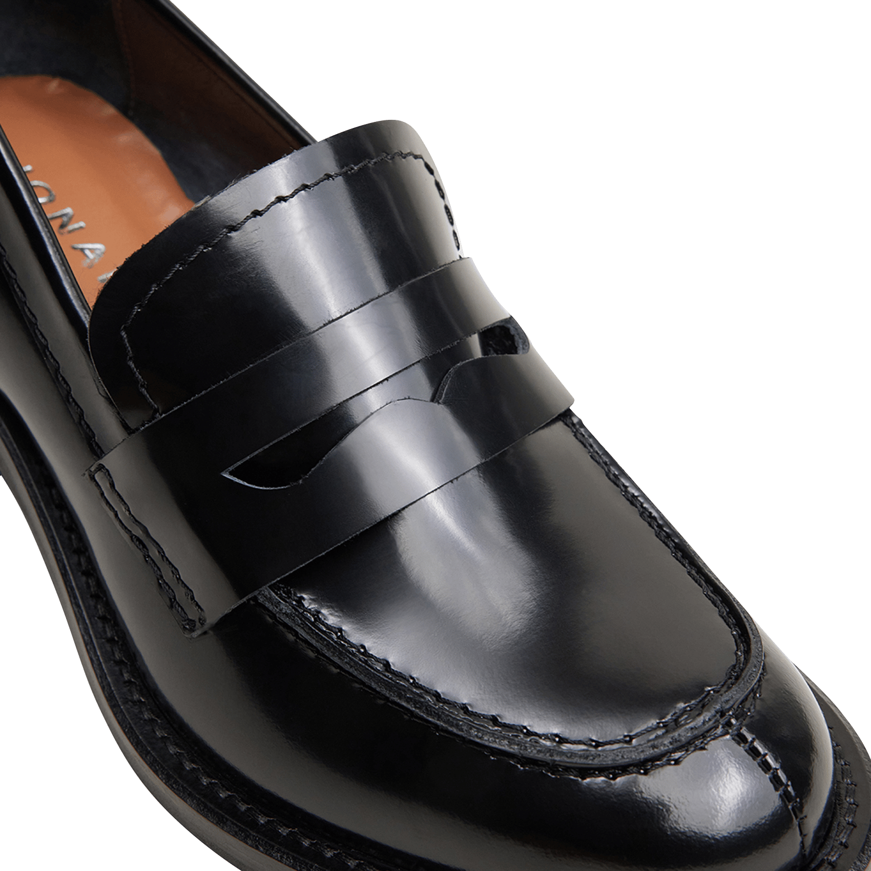 Heeled patent leather loafers JONAK Black