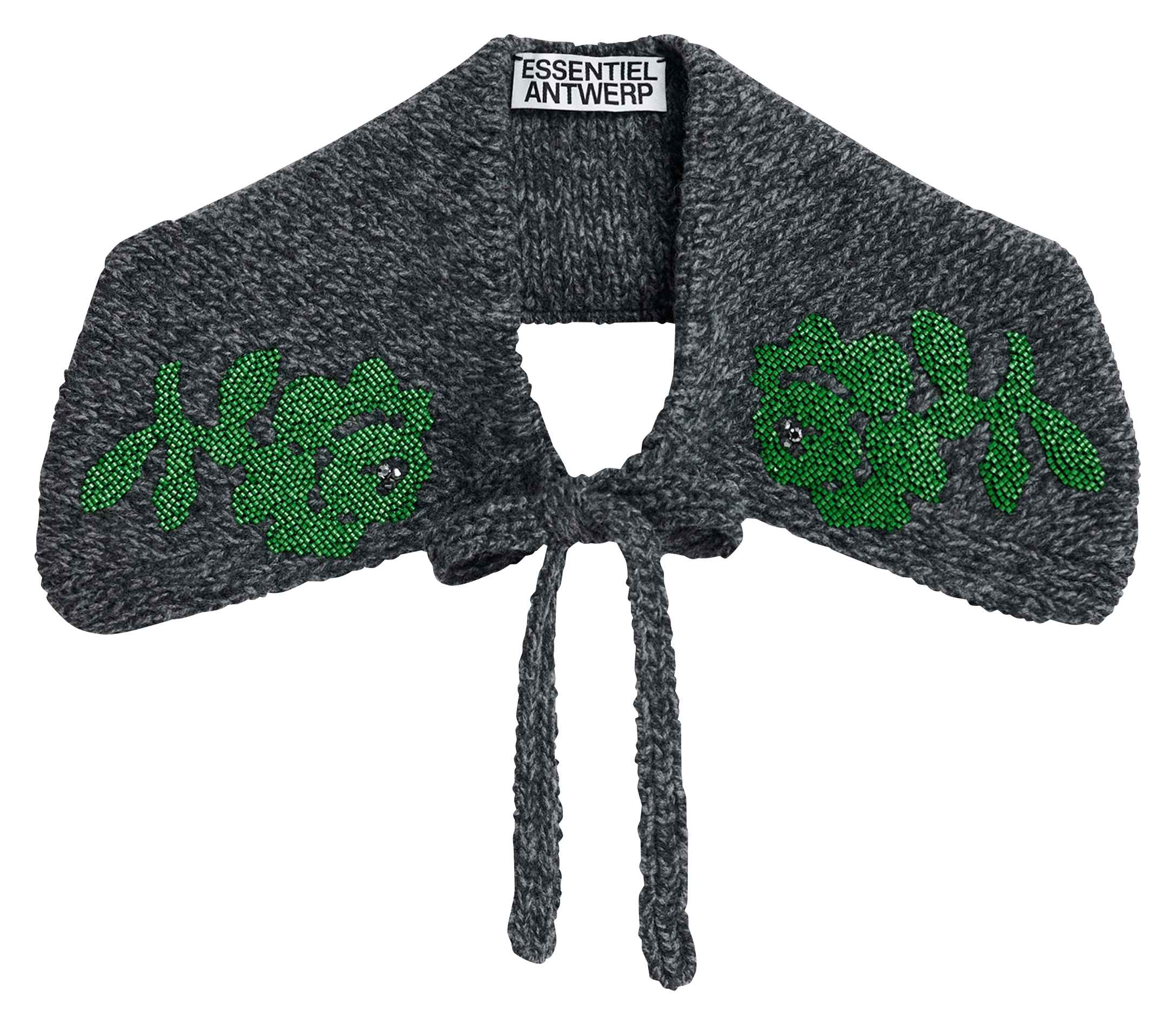 Detachable knotted wool collar ESSENTIEL ANTWERP Grey