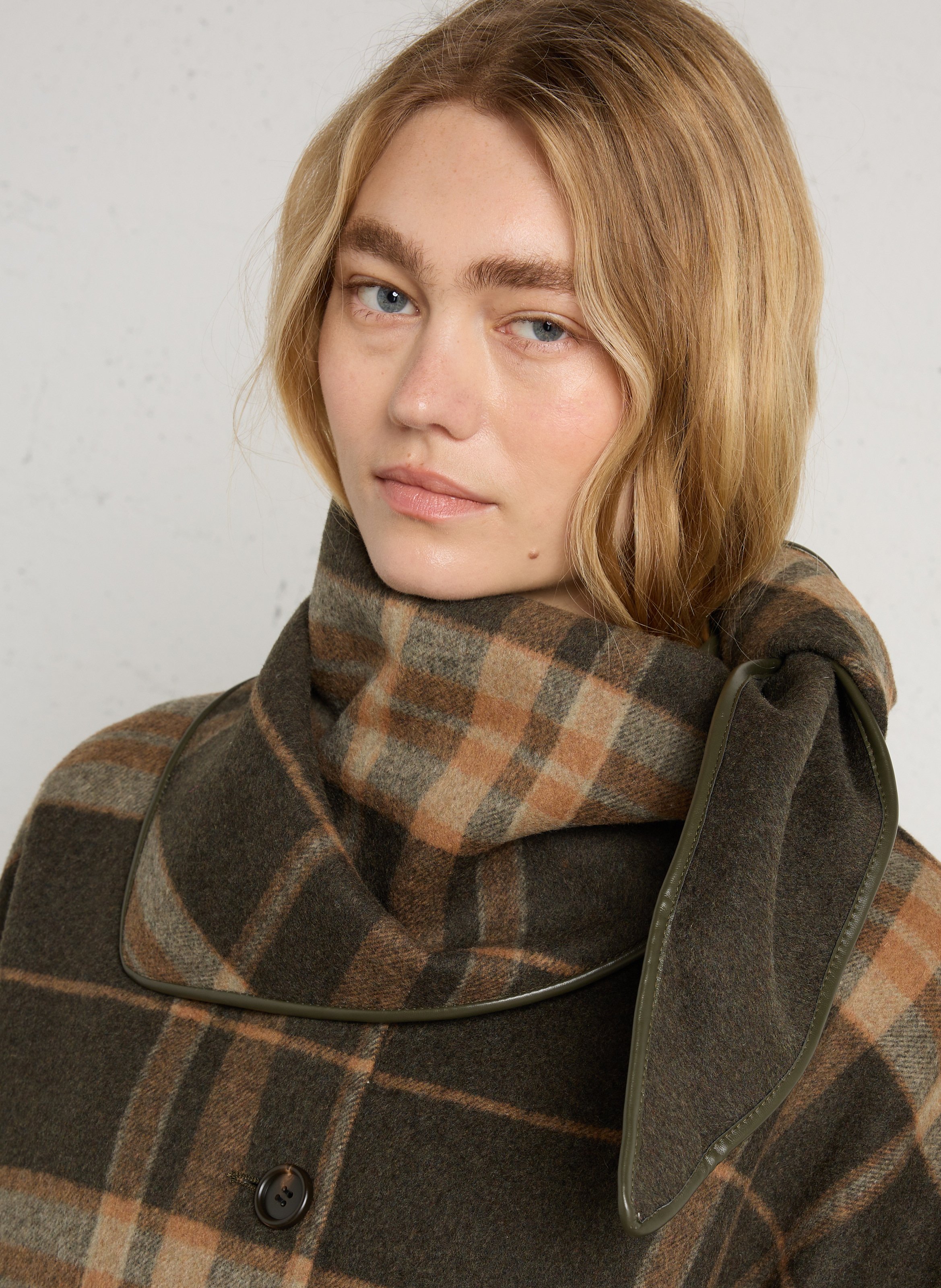 Manteau oversize en laine mélangée BERENICE Kaki